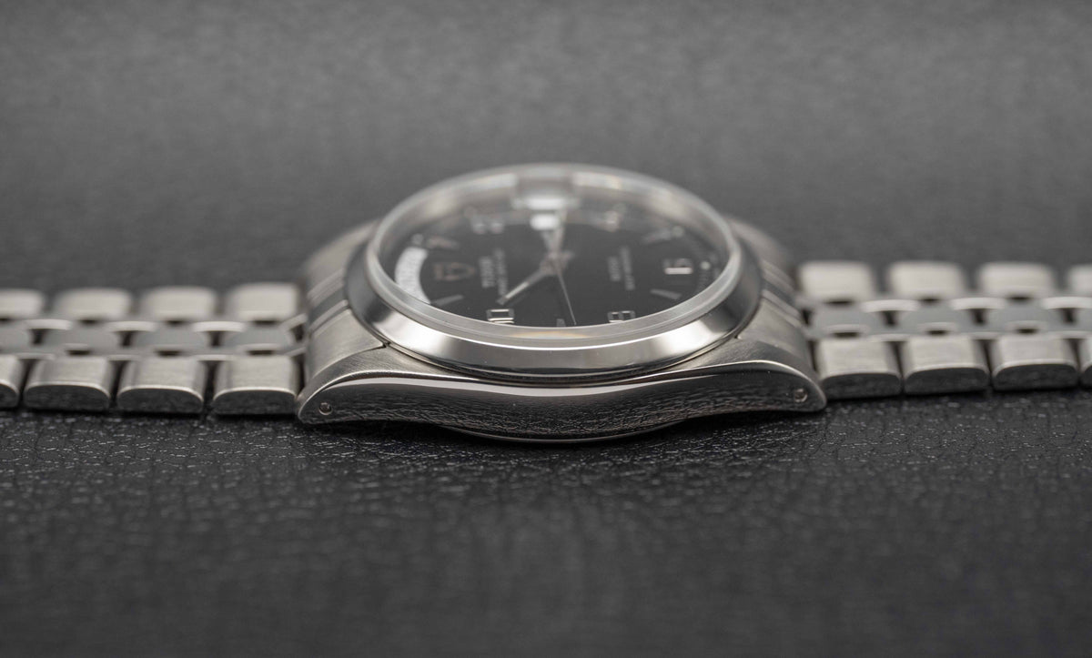 Tudor Date-Day 76200 Black Dial 2003 Papers
