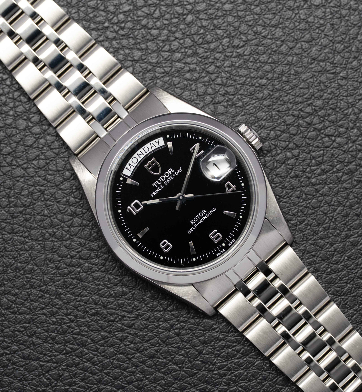 Tudor Date-Day 76200 Black Dial 2003 Papers