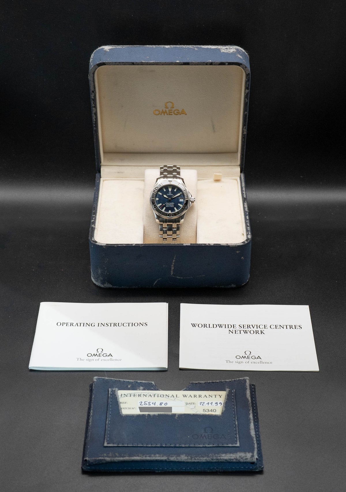 Omega Seamaster 300 2554.80 Fullset 1999 Box+Papers