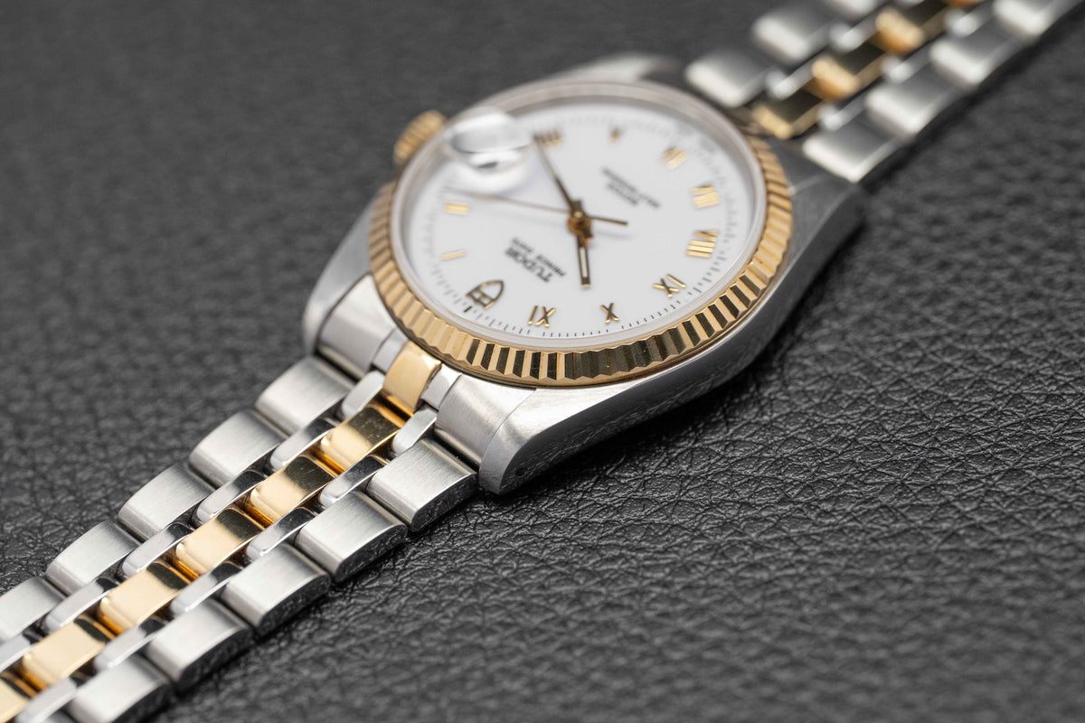 Tudor Prince Date 74033 White Dial 2005 Papers
