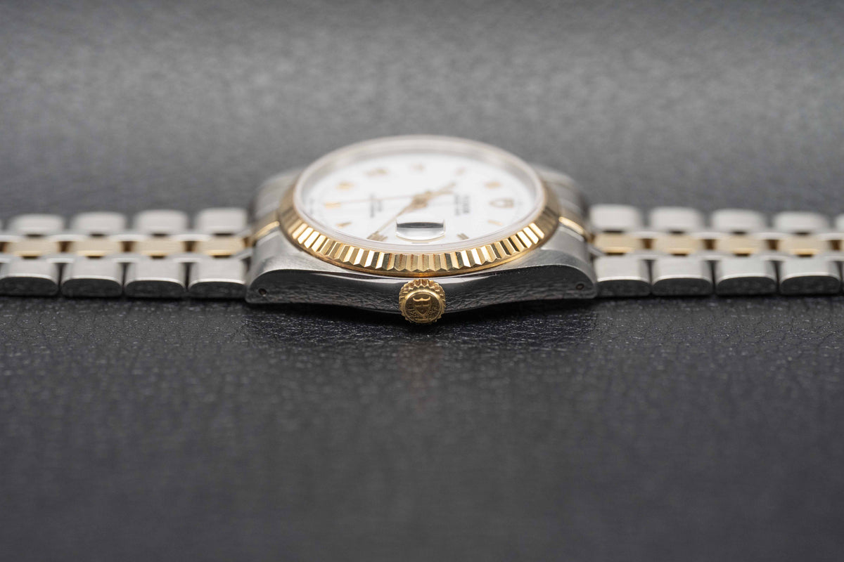 Tudor Prince Date 74033 White Dial 2005 Papers