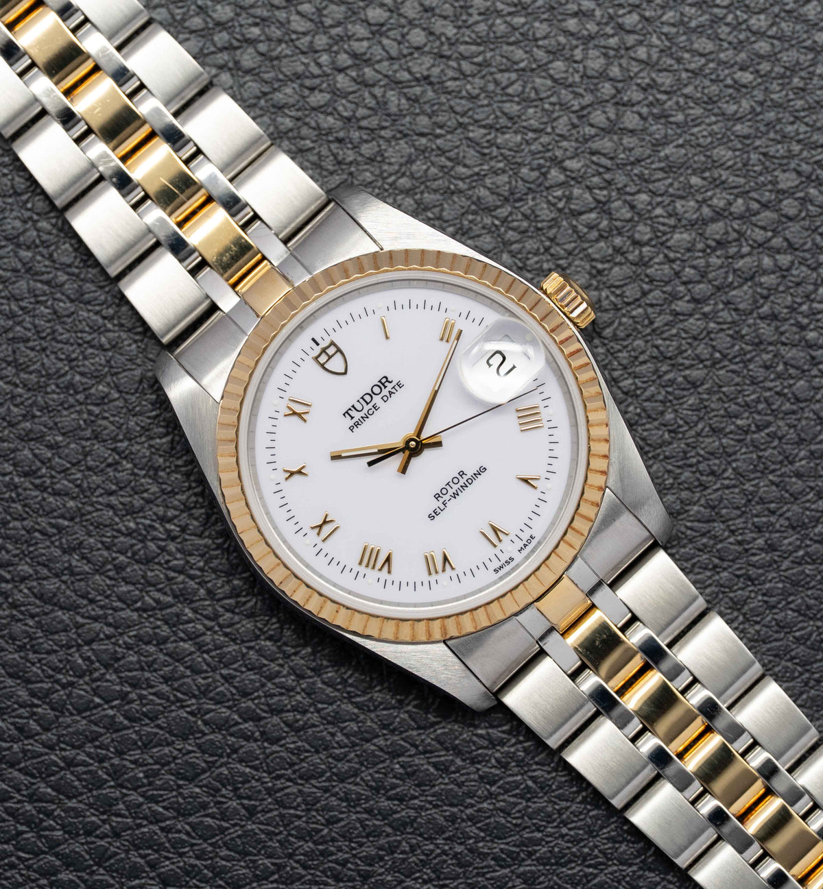 Tudor Prince Date 74033 White Dial 2005 Papers