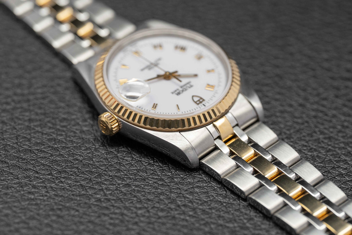Tudor Prince Date 74033 White Dial 2005 Papers