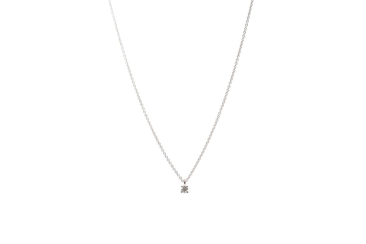 Tiffany Solitaire Diamond Necklace in Platinum