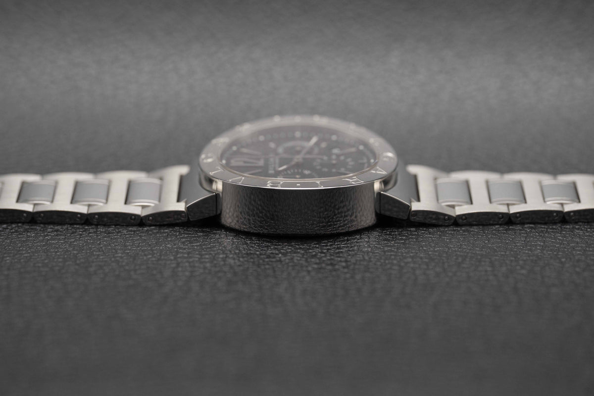Bulgari Bulgari Chronograph BB42SSCH/BB42BSSDCH Fullset 2016 Box+Papers