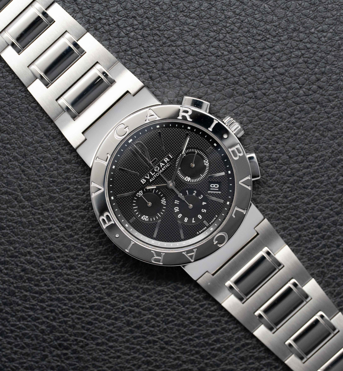 Bulgari Bulgari Chronograph BB42SSCH/BB42BSSDCH Fullset 2016 Box+Papers