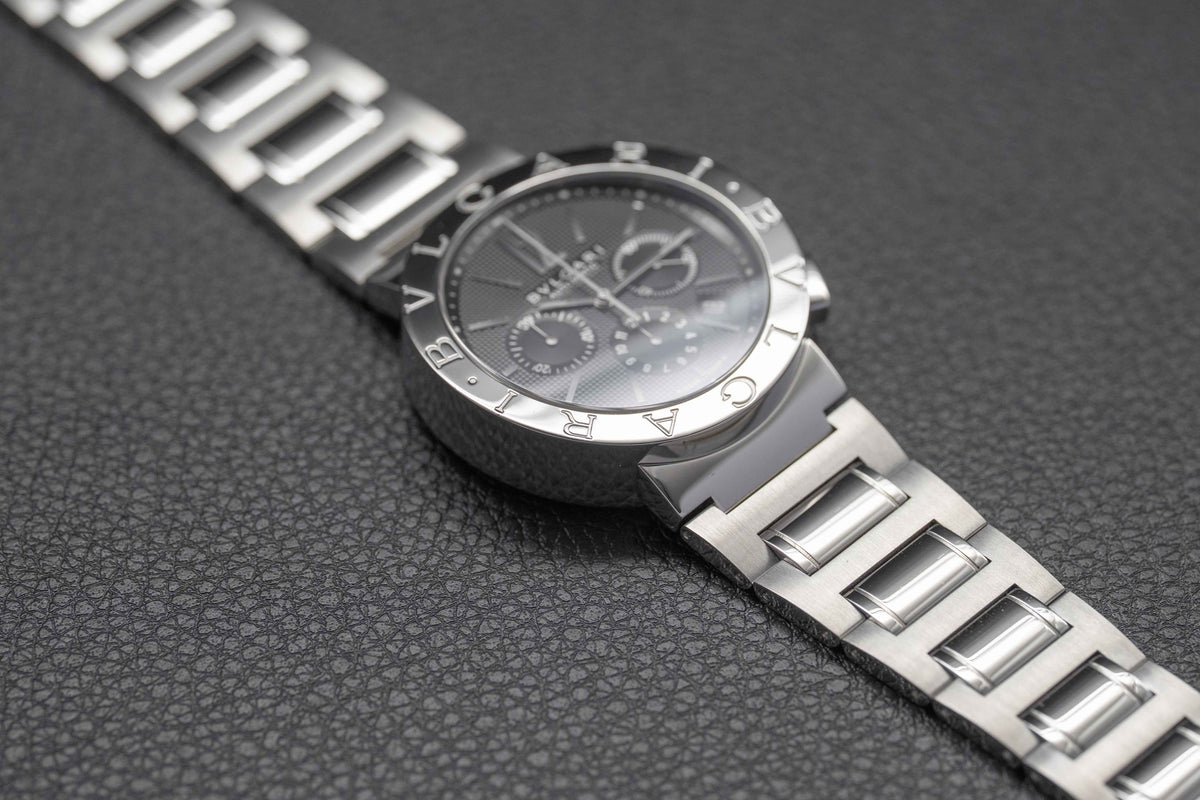 Bulgari Bulgari Chronograph BB42SSCH/BB42BSSDCH Fullset 2016 Box+Papers