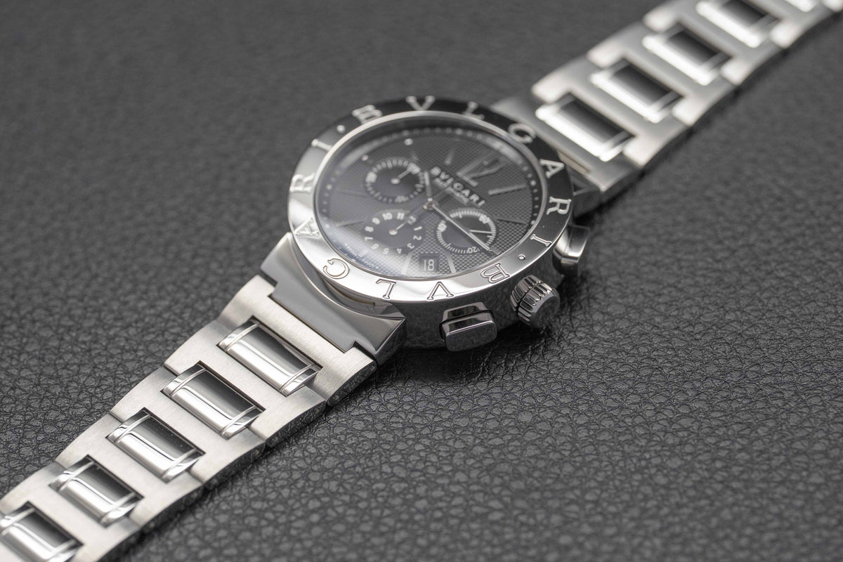 Bulgari Bulgari Chronograph BB42SSCH/BB42BSSDCH Fullset 2016 Box+Papers