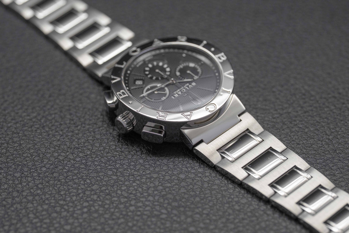 Bulgari Bulgari Chronograph BB42SSCH/BB42BSSDCH Fullset 2016 Box+Papers