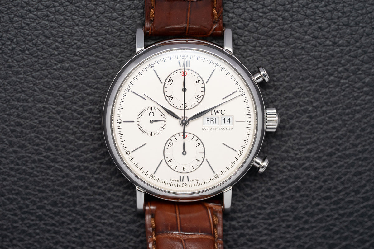 IWC Portofino Chronograph IW391007 Silver Dial 2015
