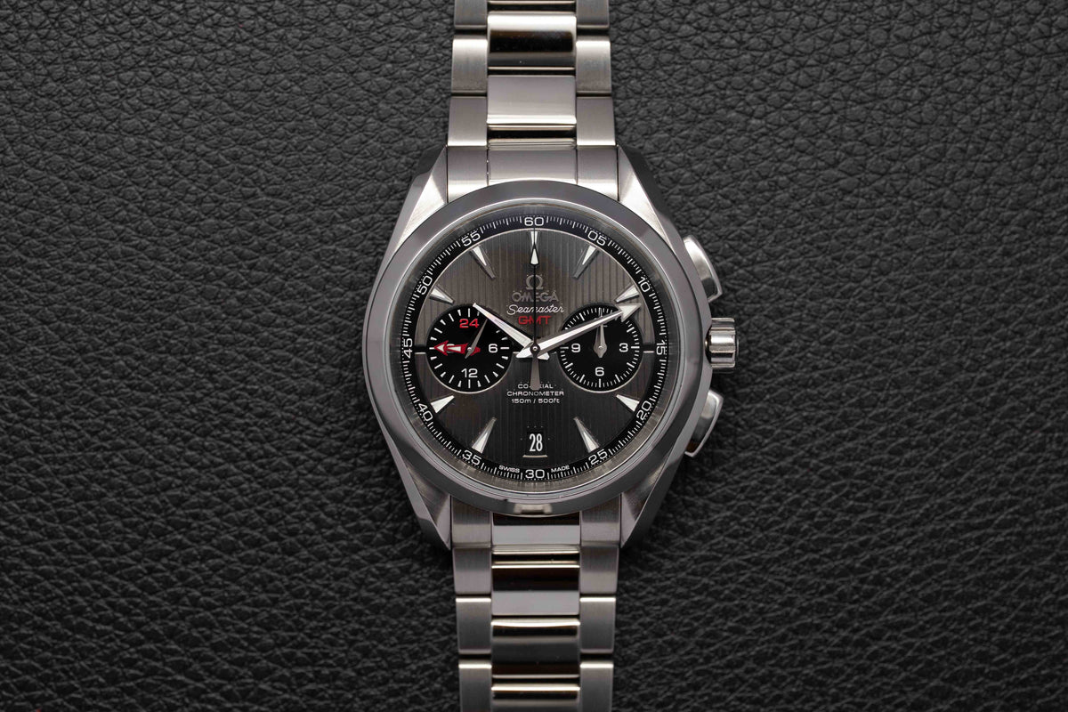 Omega Seamaster Aqua Terra GMT Chronograph 231.10.43.52.06.001 Fullset 2018 Box+Papers