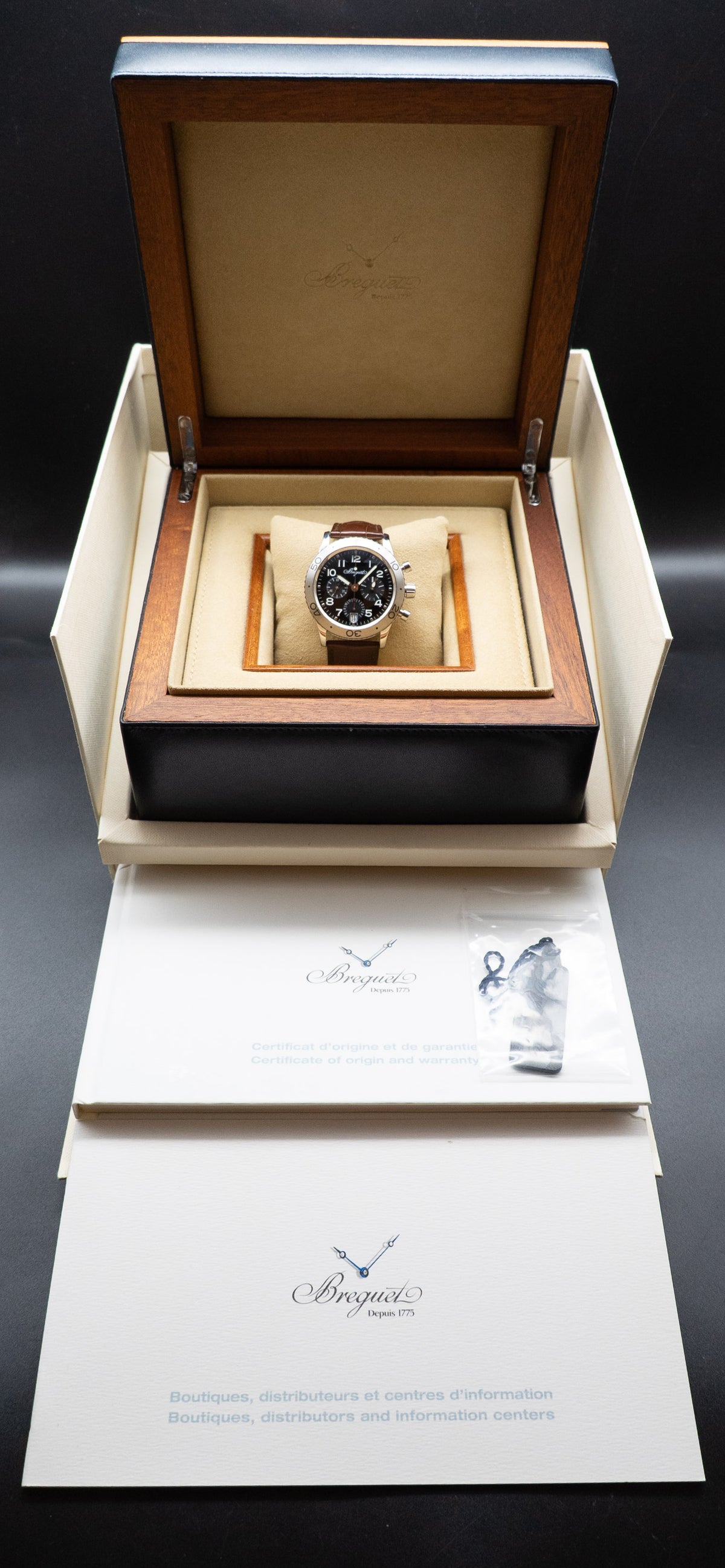 Breguet Marine Chronograph 3820ST/H2/9W6 Fullset 2010 Box+Papers