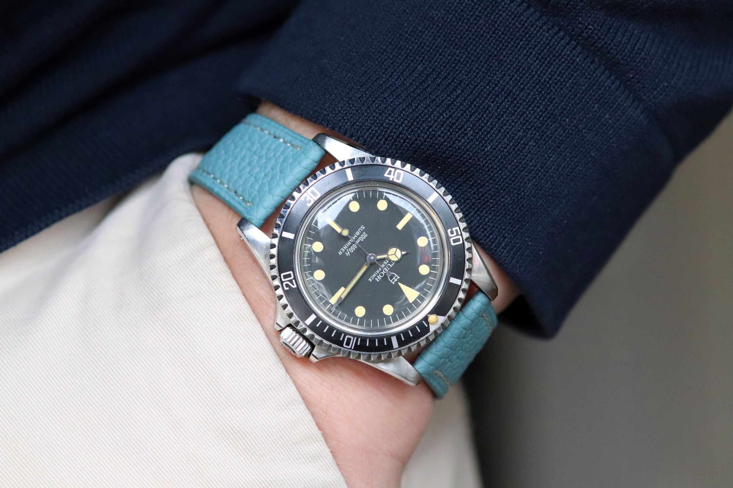 Leather strap Tiffany Blue