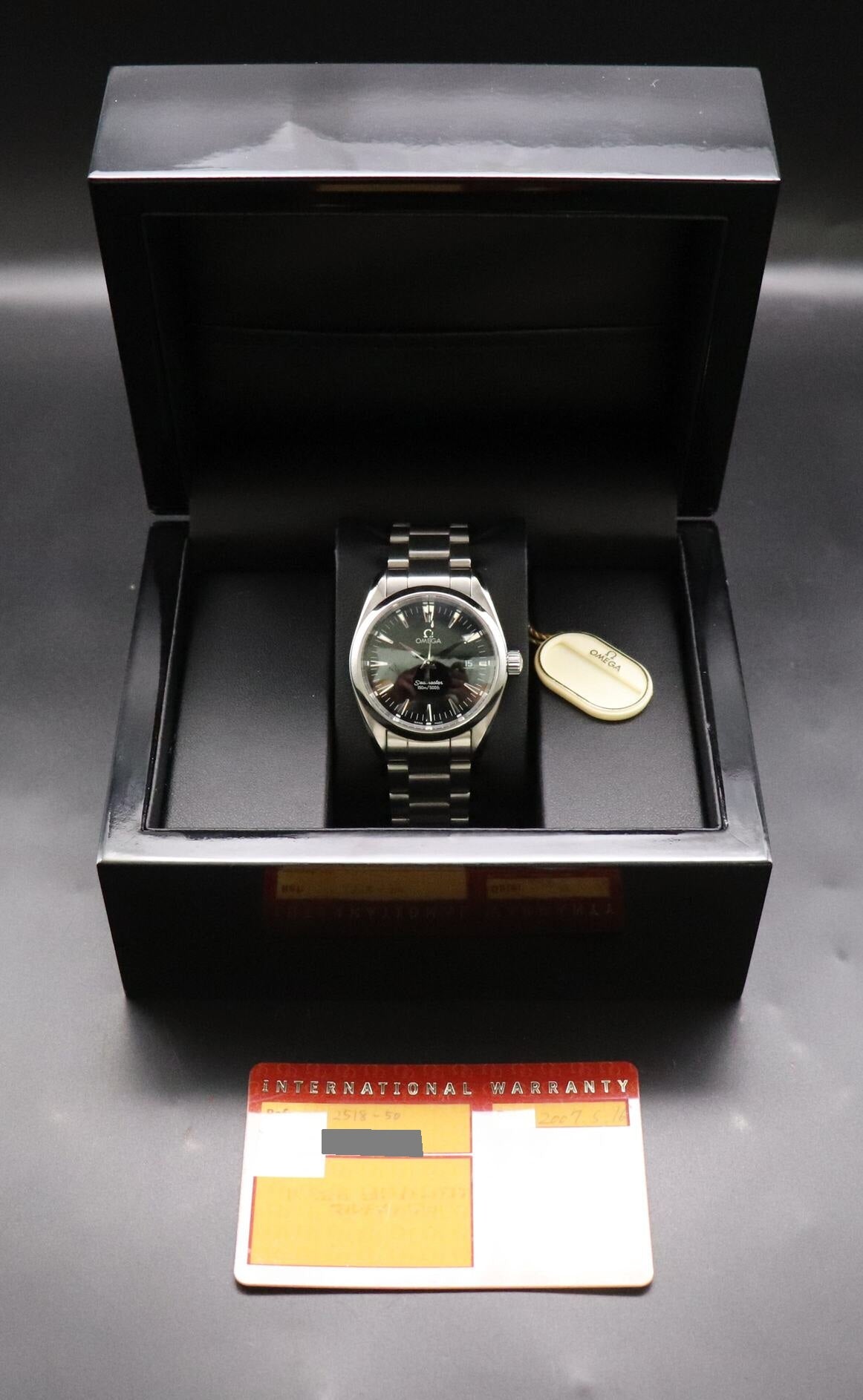 Omega Seamaster Aqua Terra 2518.50 Black Dial 2007 Papers