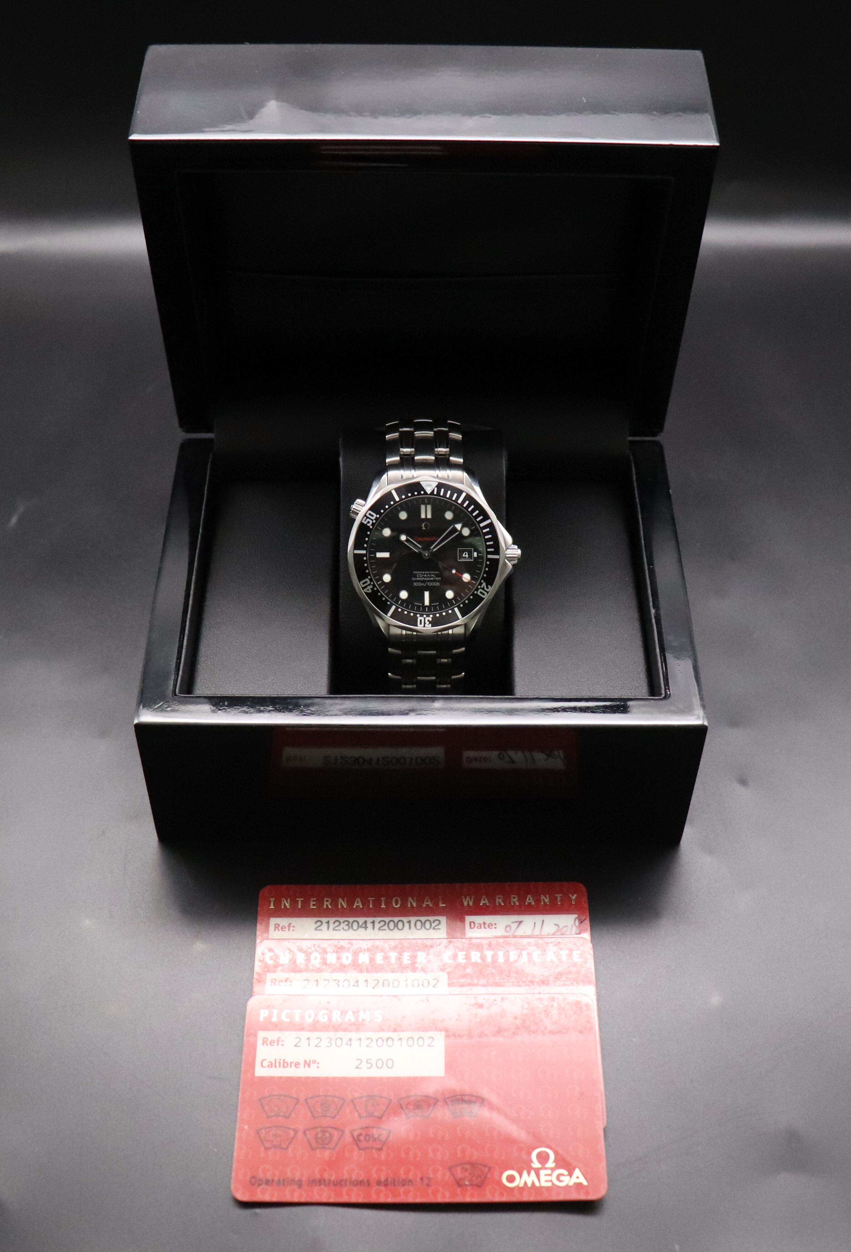 Omega Seamaster 212.30.41.20.01.002 Black Dial 2018 Papers