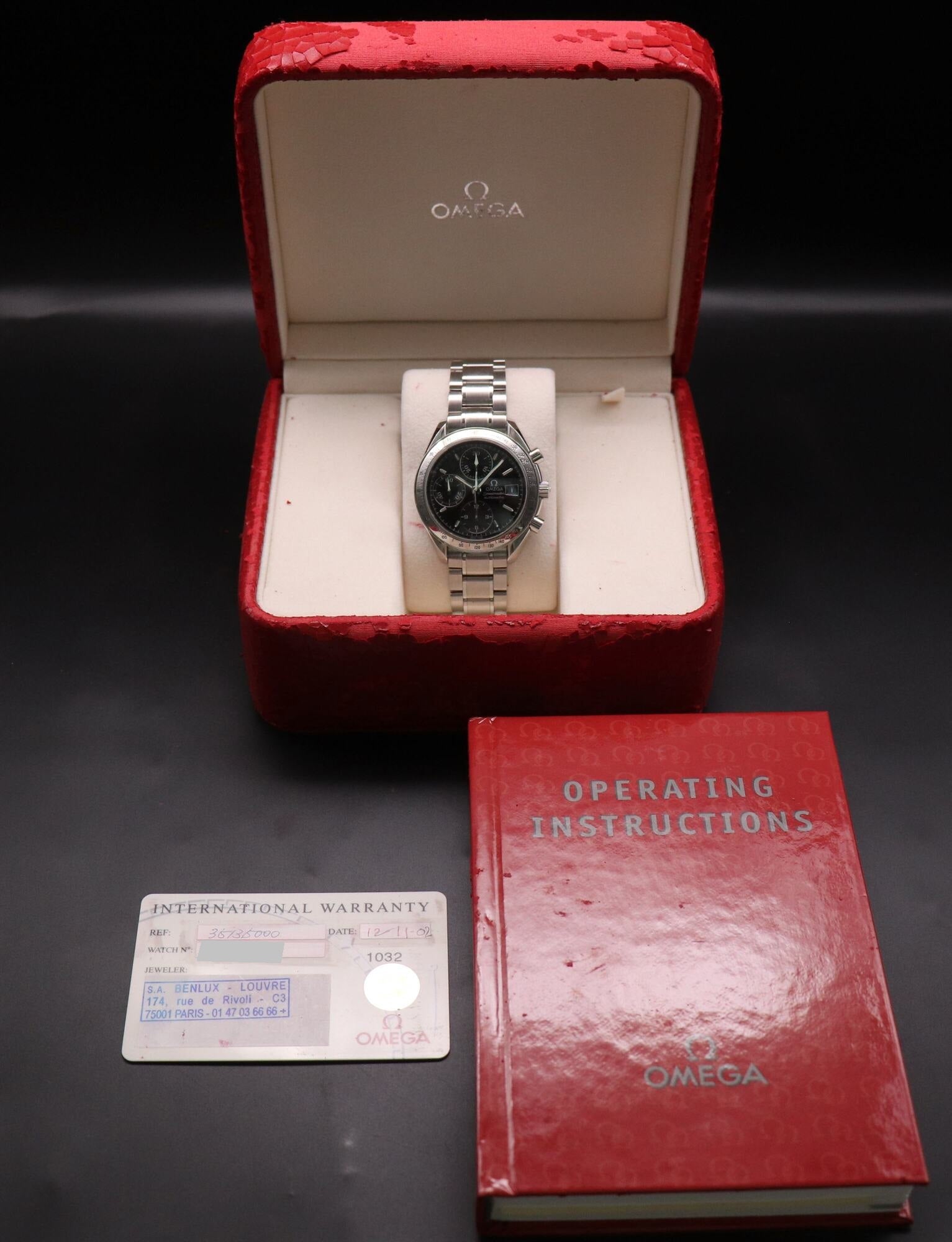 Omega Speedmaster Date 3513.50 Fullset 2002 Box+Papers