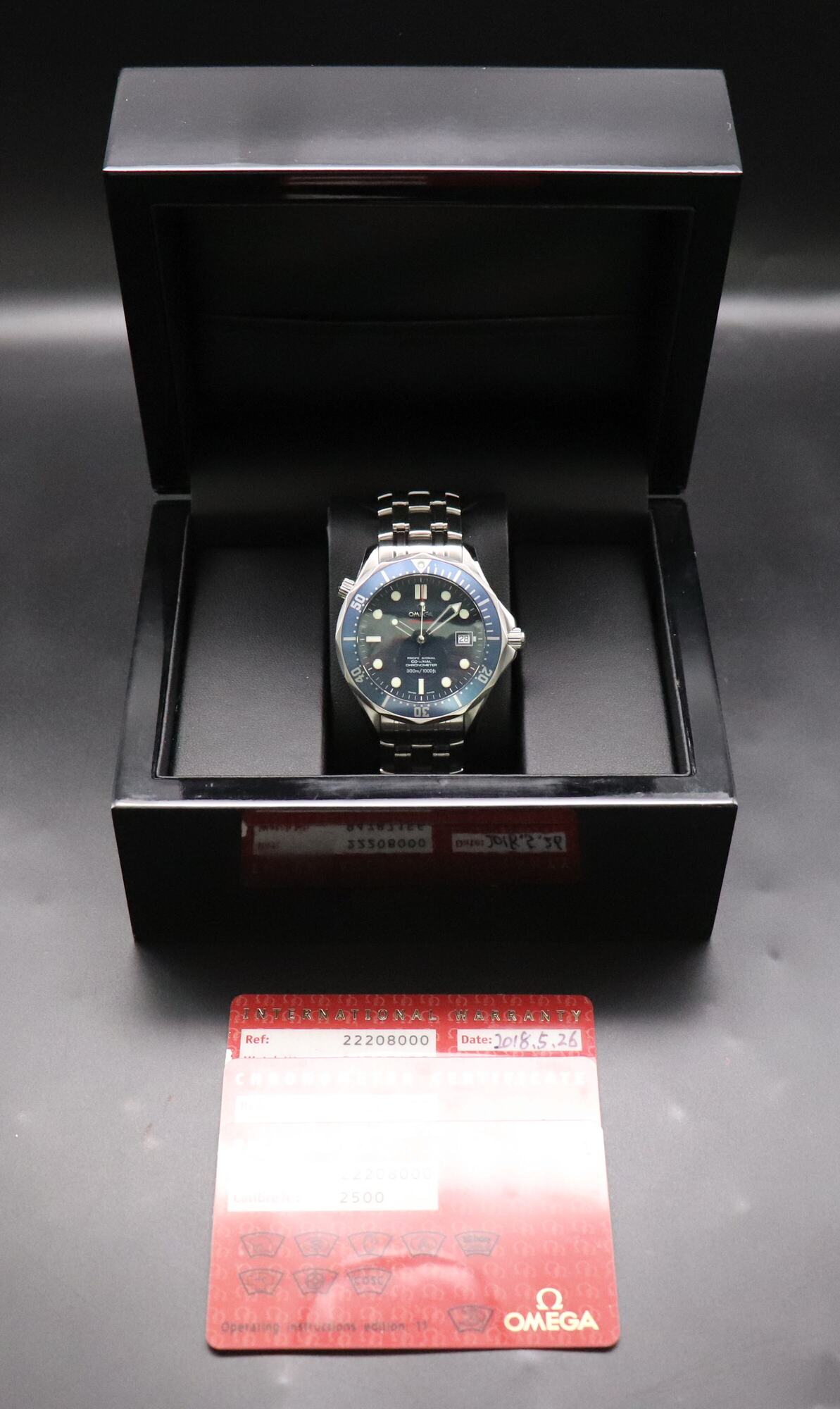 Omega Seamaster Diver 2220.80 Papers 2018