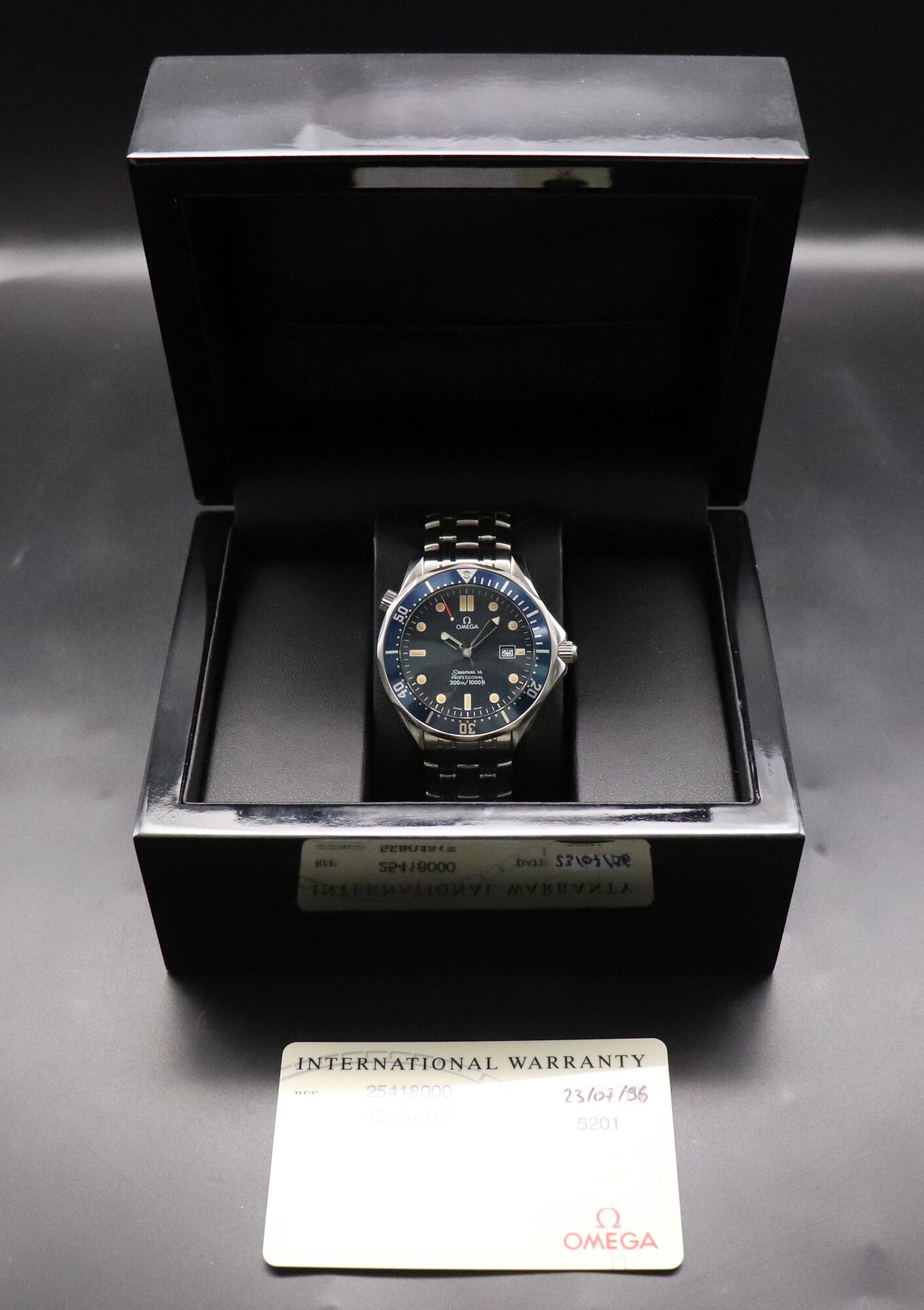 Omega Seamaster James Bond 2541.80 Papers 1996