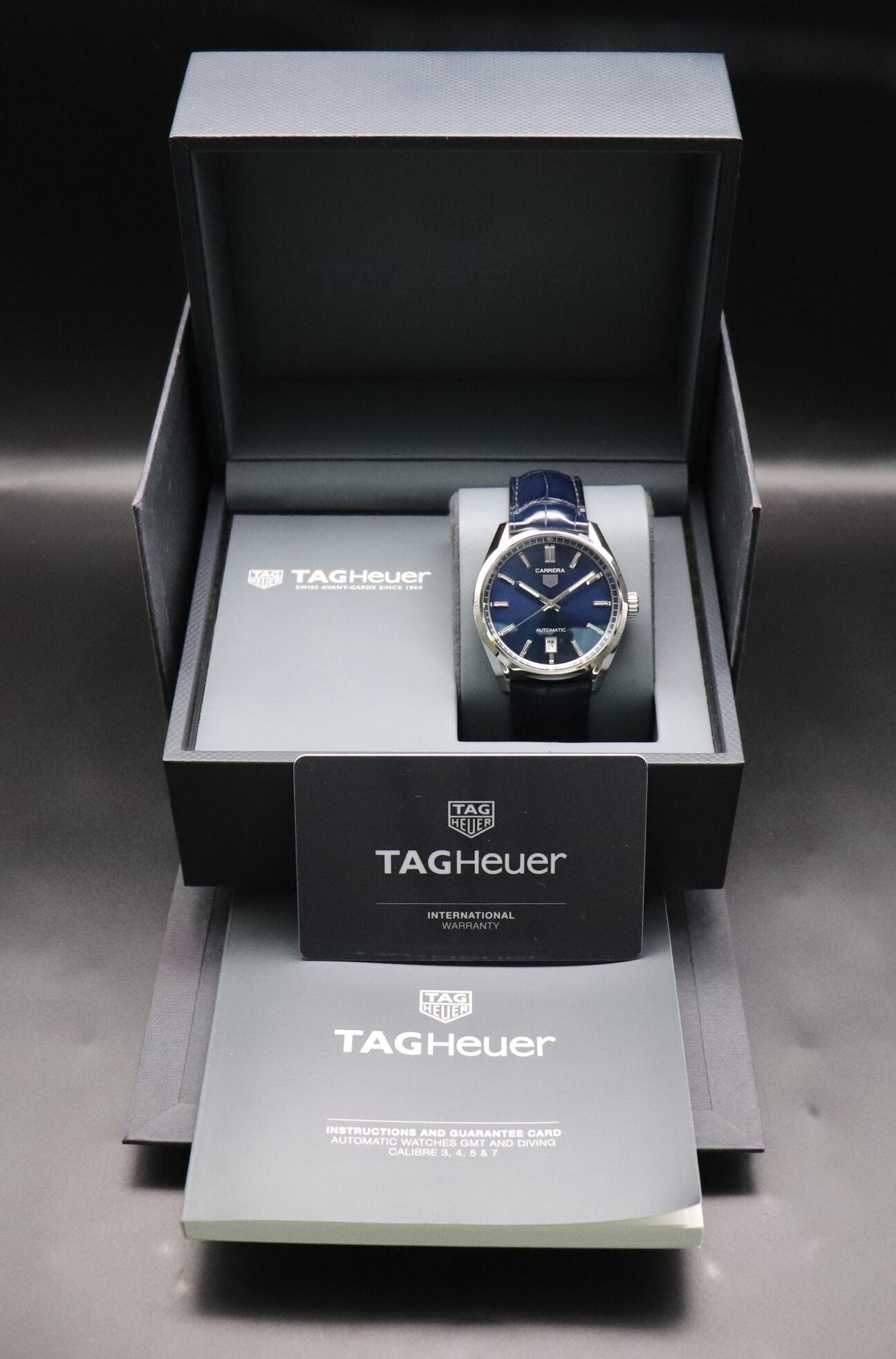 Tag Heuer Carrera Caliber 5 WBN2112-0 Blue Fullset 2022 Box+Papers