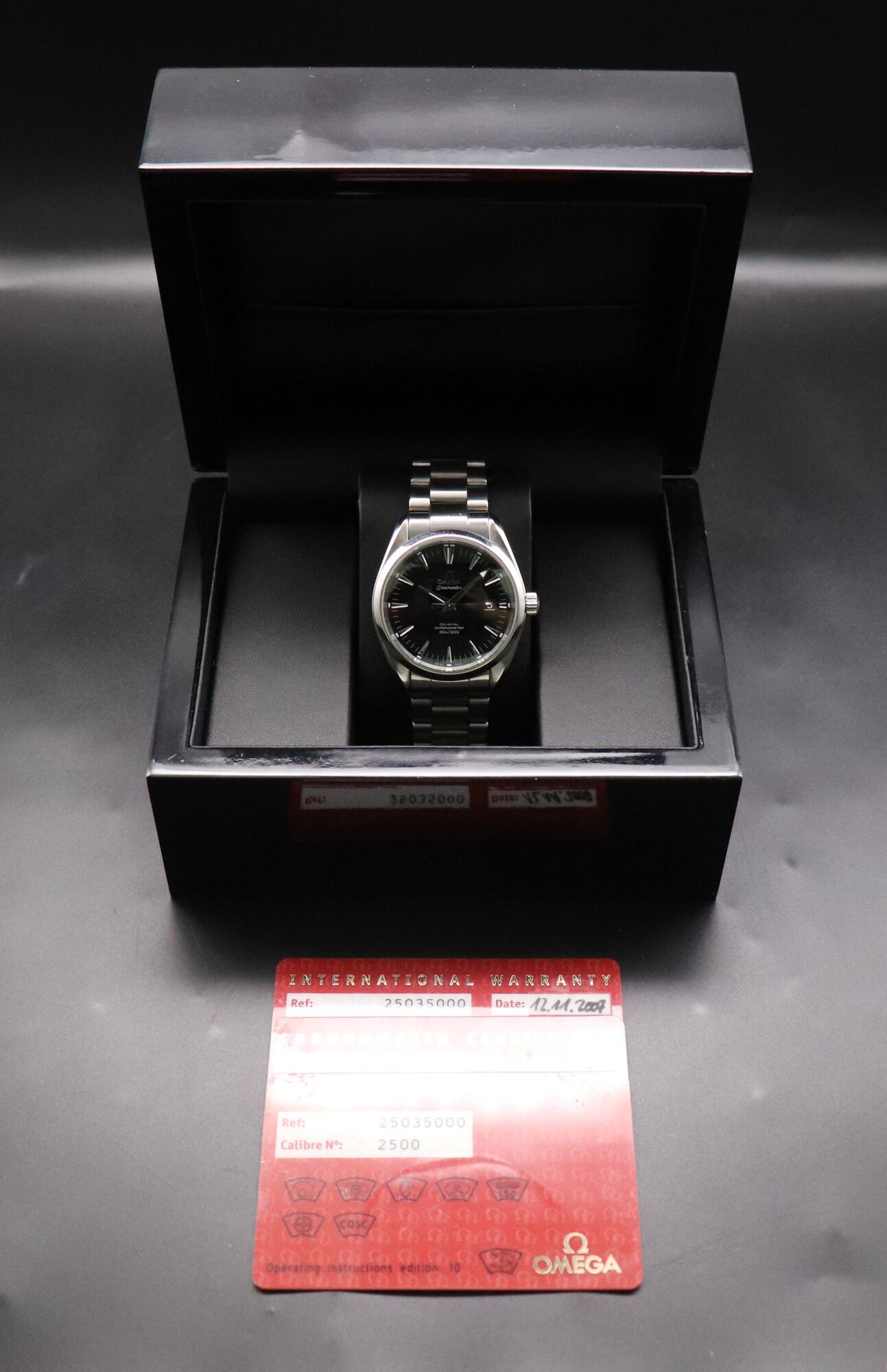 Omega Seamaster Aqua Terra 2503.50 Papers 2007