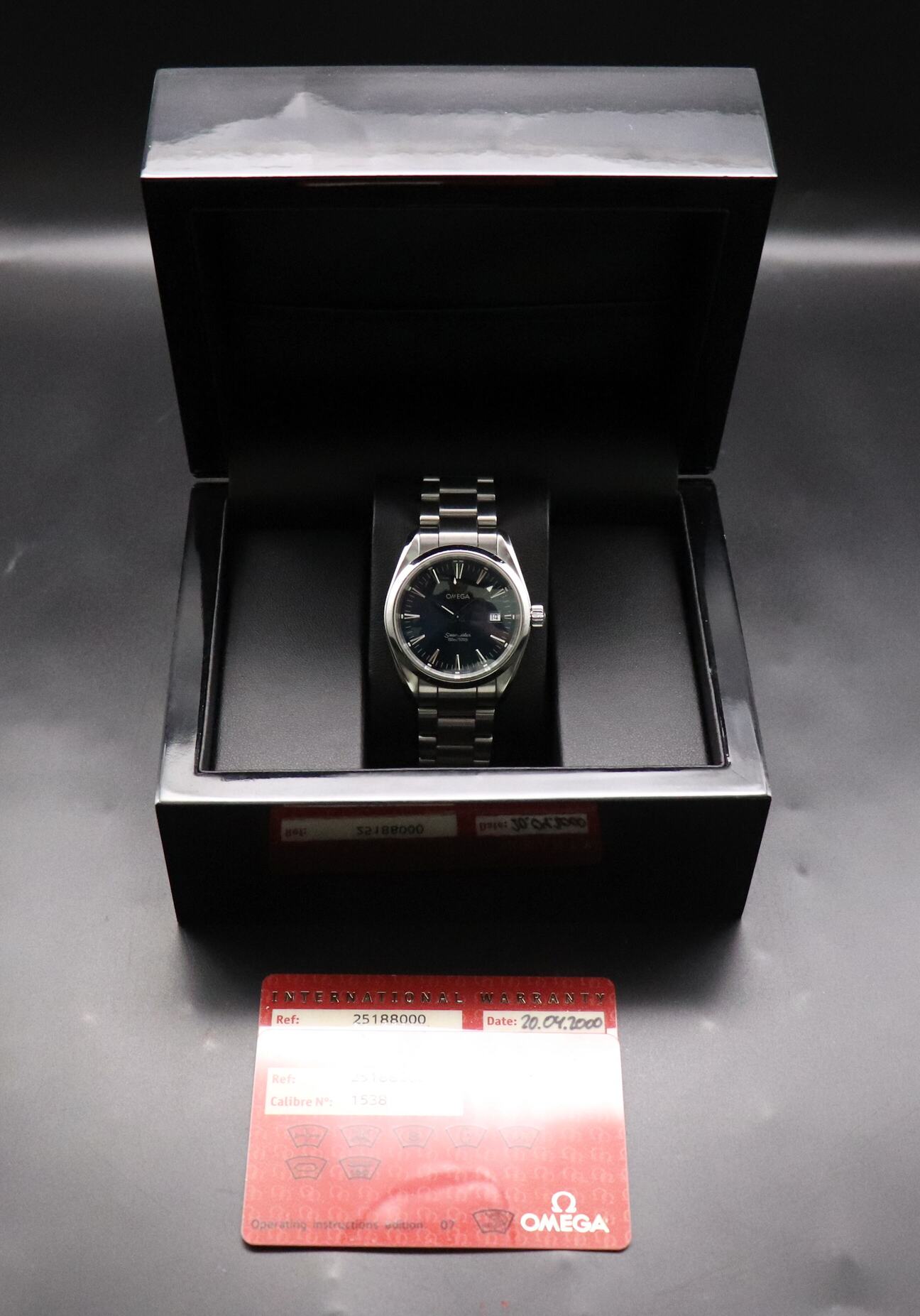 Omega Seamaster Aqua Terra 2518.80 Papers 2000