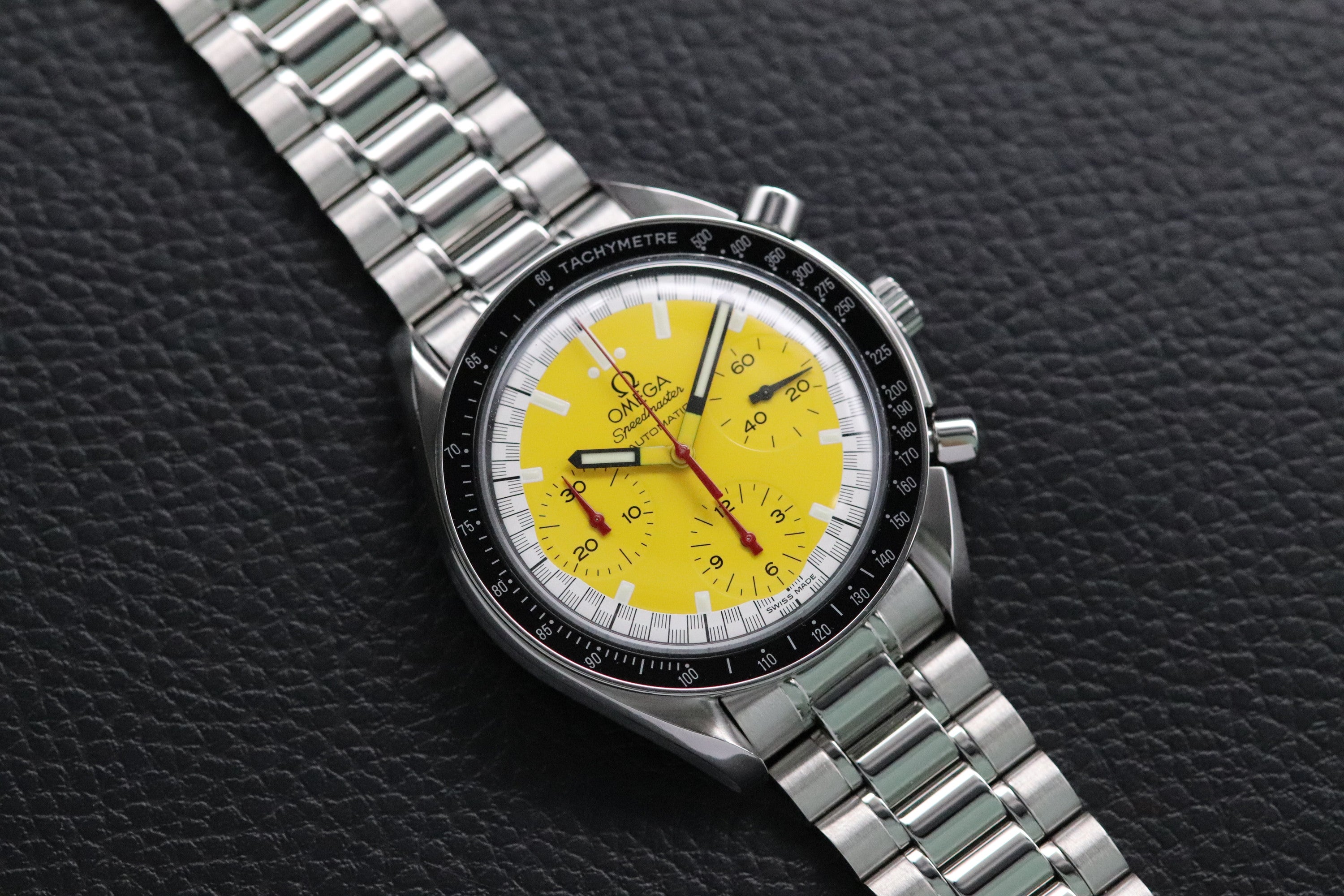 Omega Speedmaster Reduced 3510.12 Schumacher Yellow Dial 1998