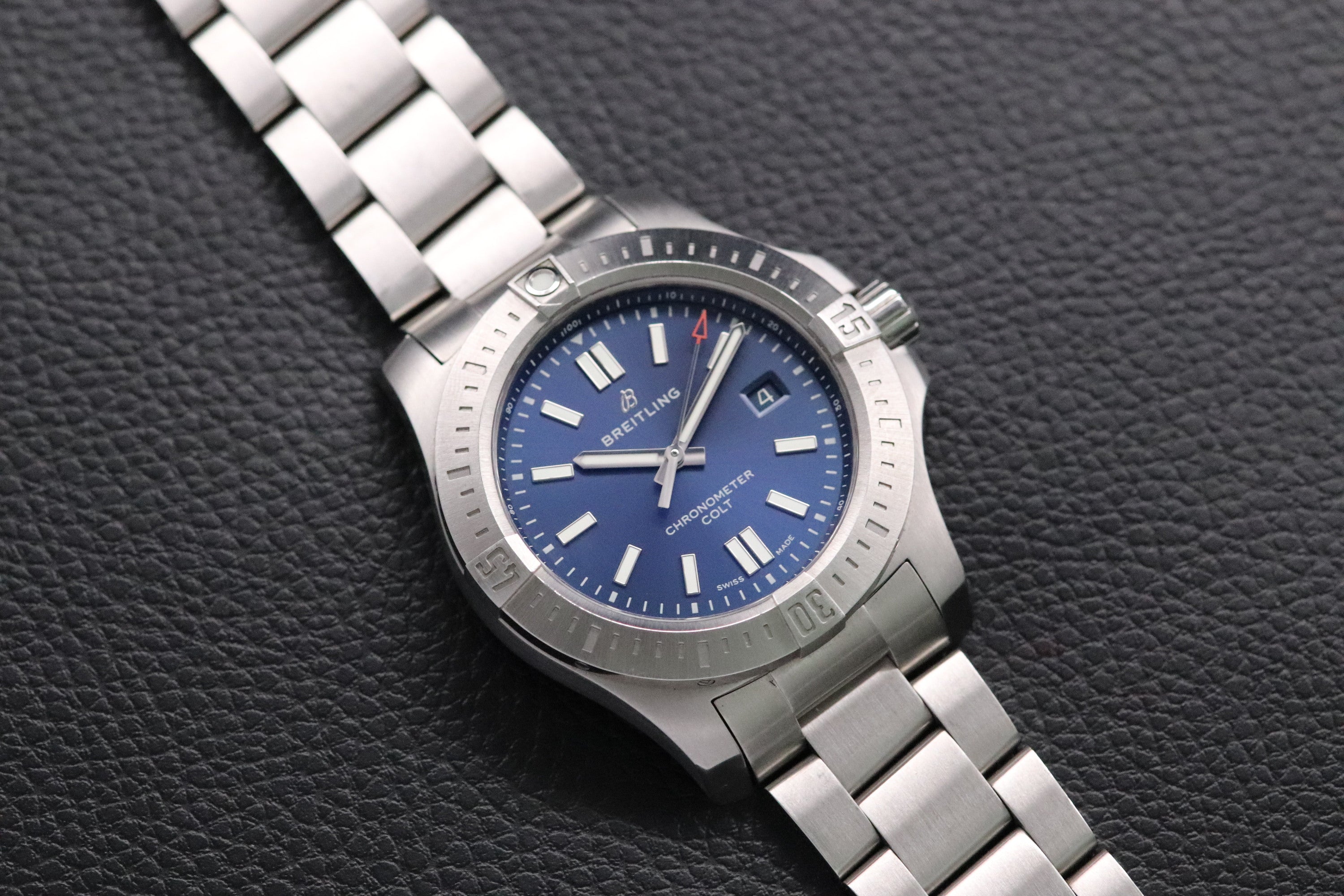 Breitling Colt A17388 Blue Dial Fullset 2018 Box+Papers