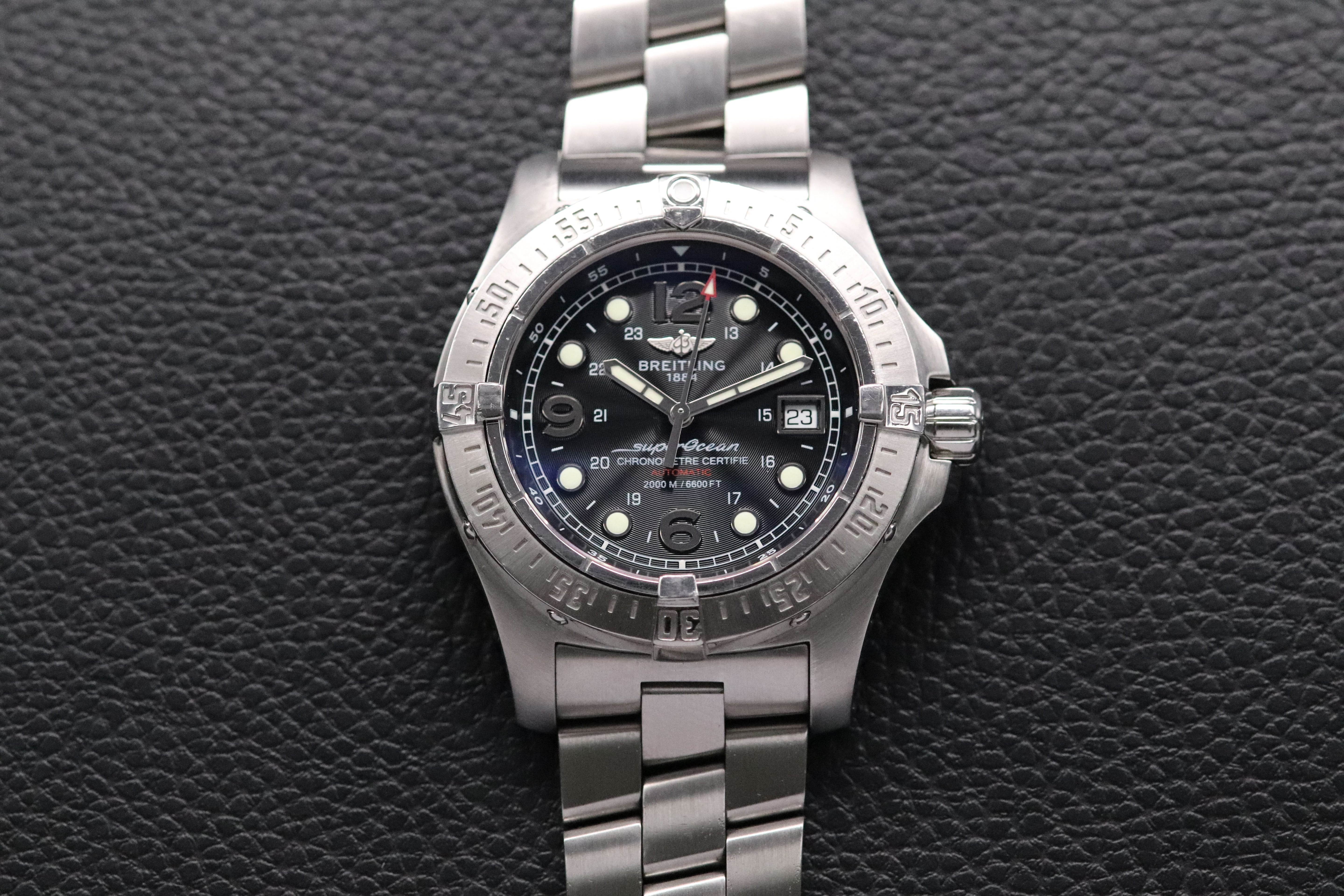 Breitling Superocean Steelfish A17390 Black Dial 2008
