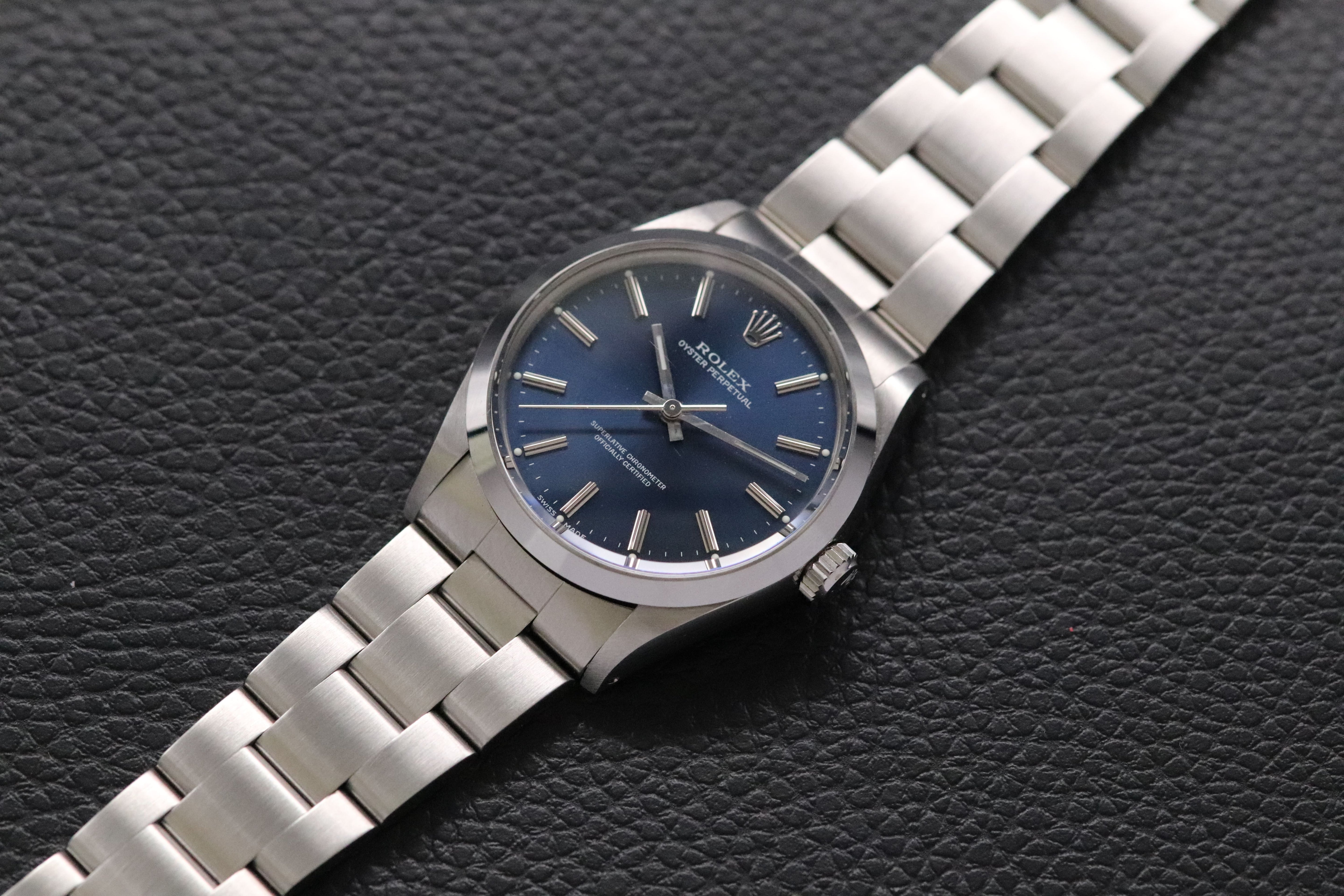 Rolex Oyster Perpetual 1002 Blue Dial 1976 Automatic