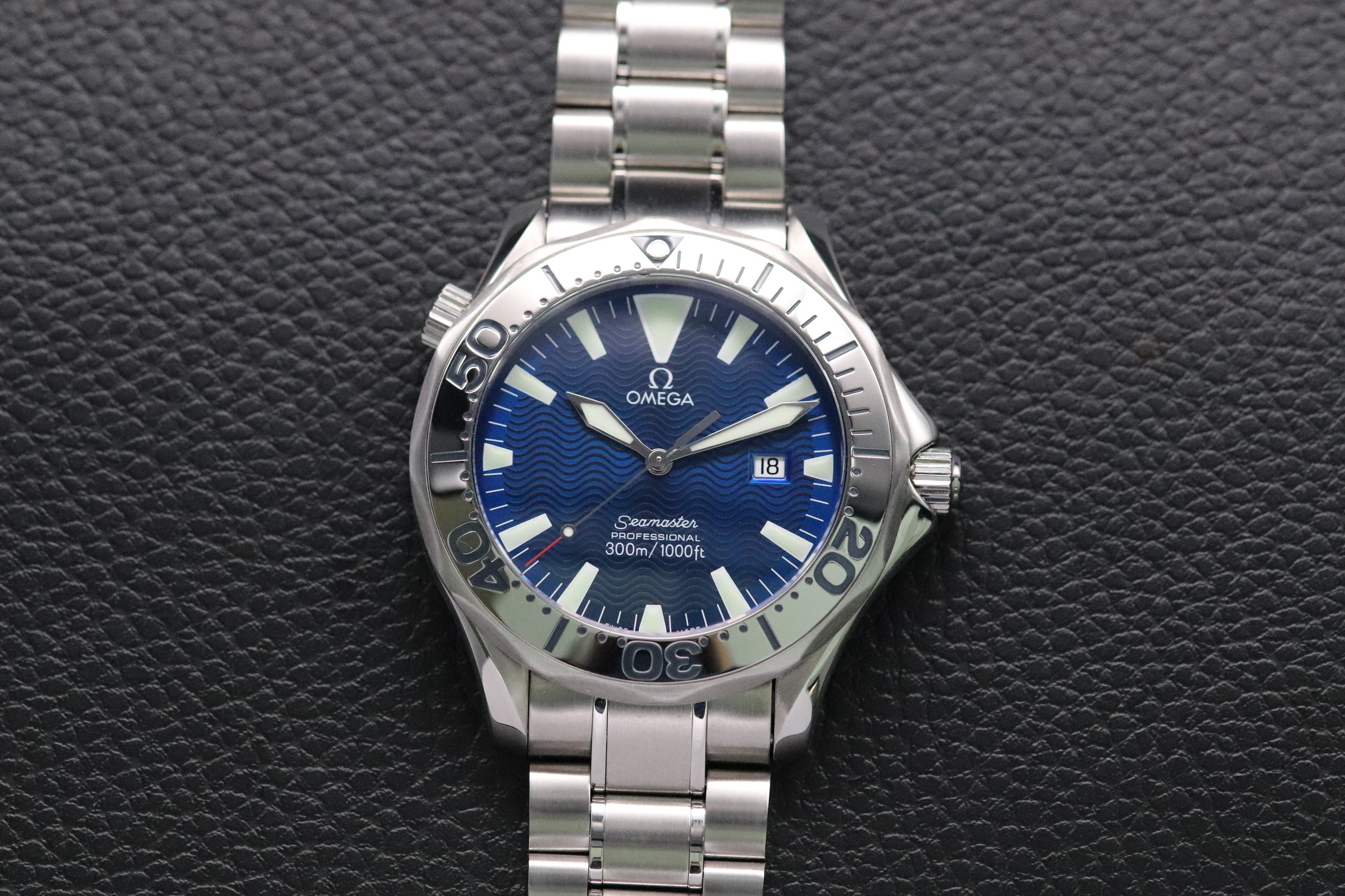 Omega Seamaster Diver 2265.80 Blue Dial 2000 Papers