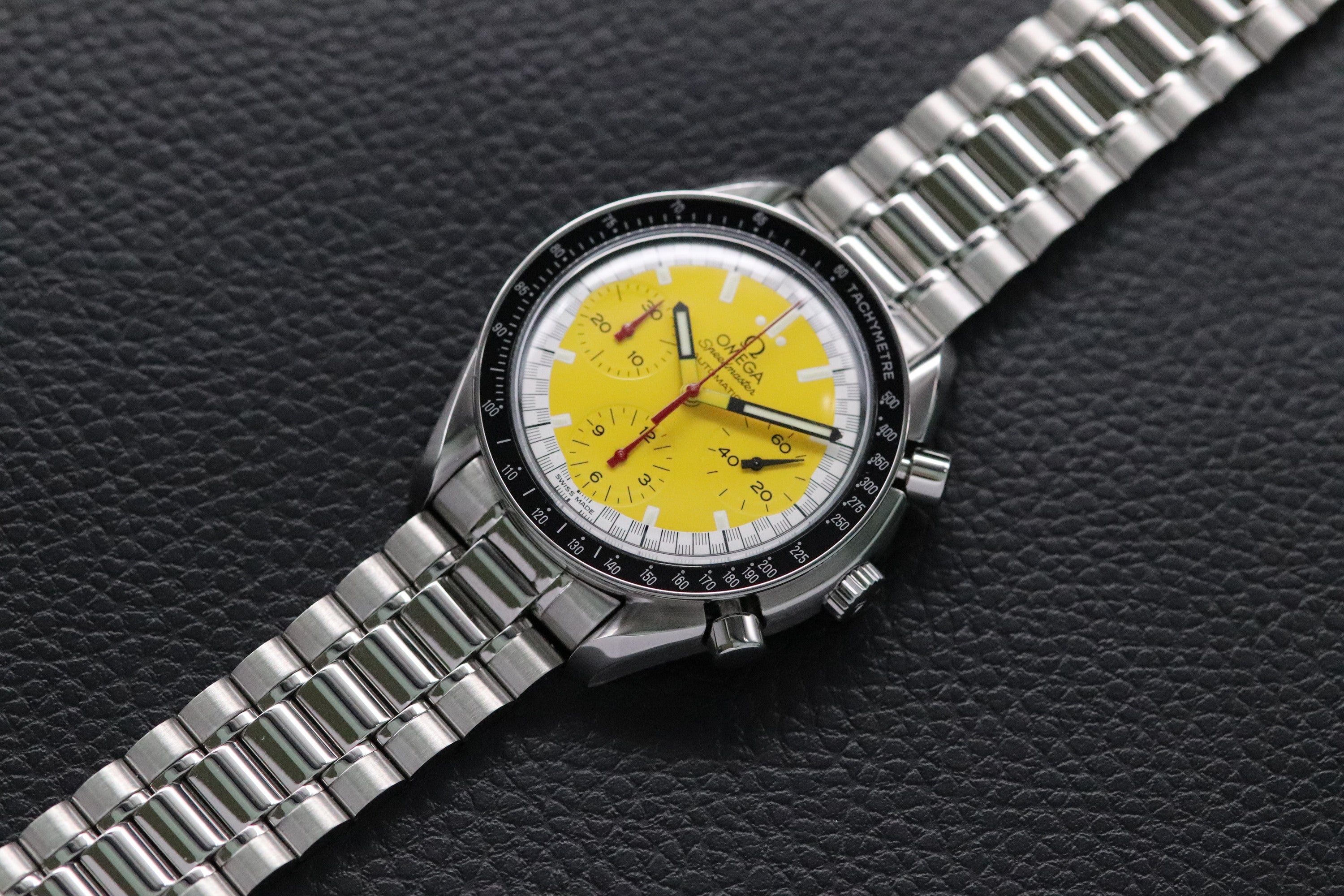 Omega Speedmaster Reduced 3510.12 Schumacher Yellow Dial 1998