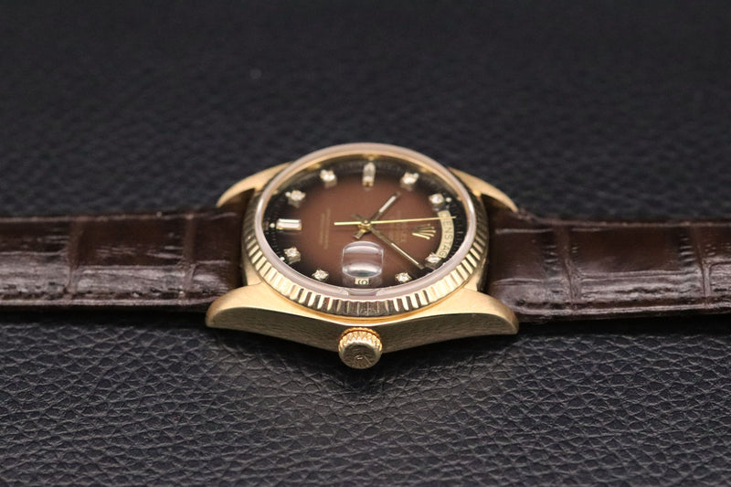 Rolex Day-Date 18038 Brown Vignette Dial