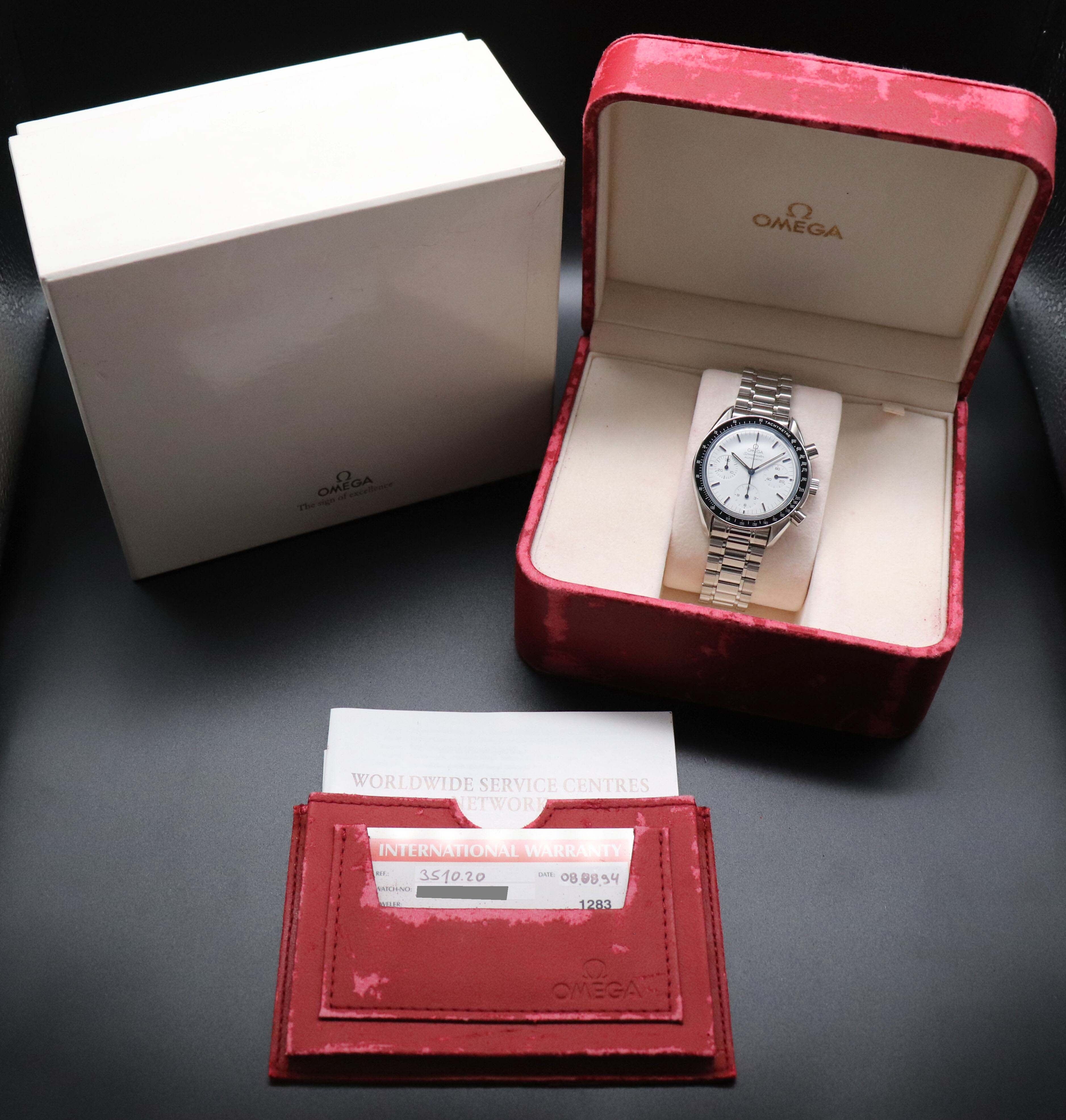 Omega Speedmaster Reduced 3510.20 Fullset 1994 Albino