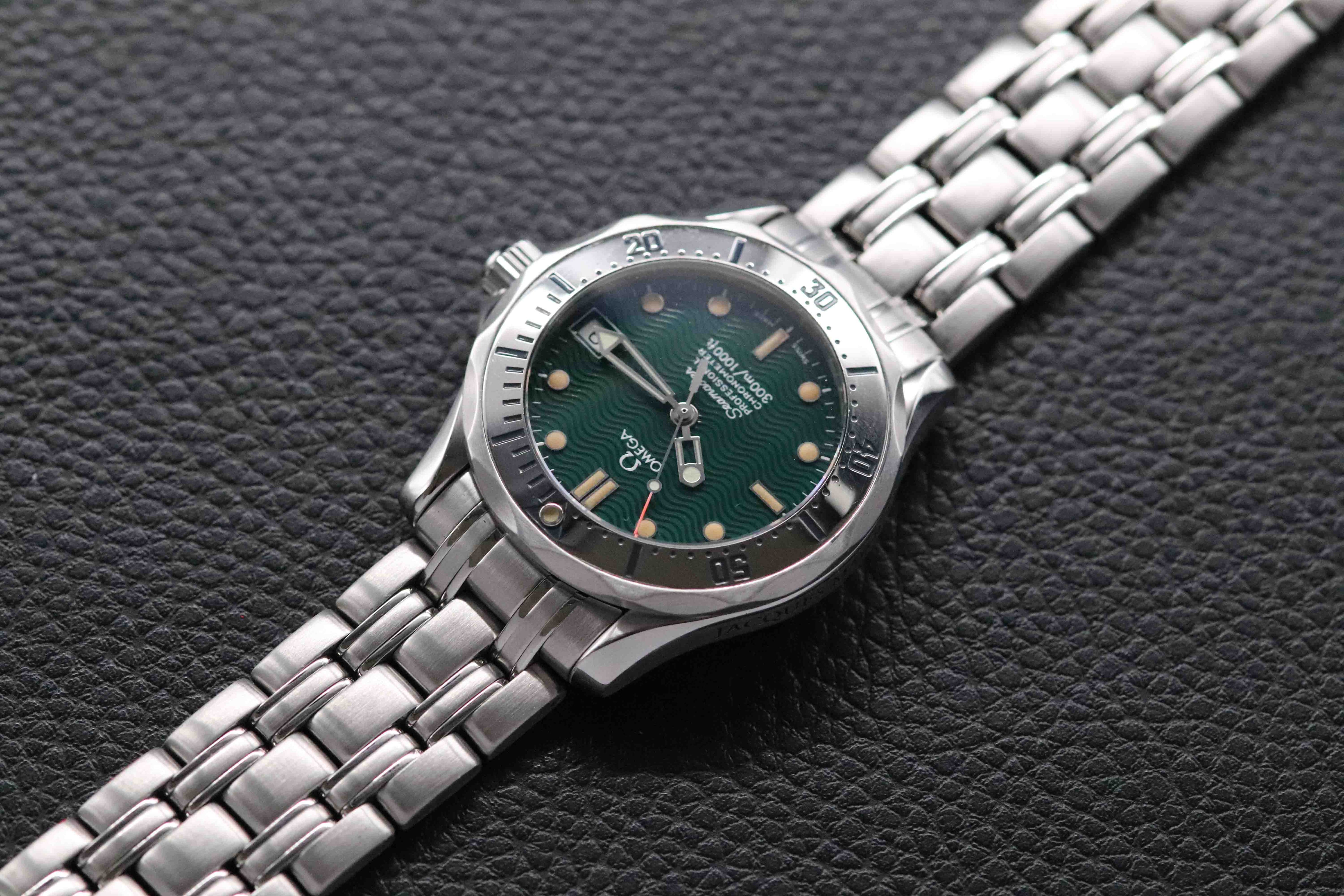 Omega Seamaster 300 2553.41 Jacques Mayol Green Fullset 1996 Box+Papers