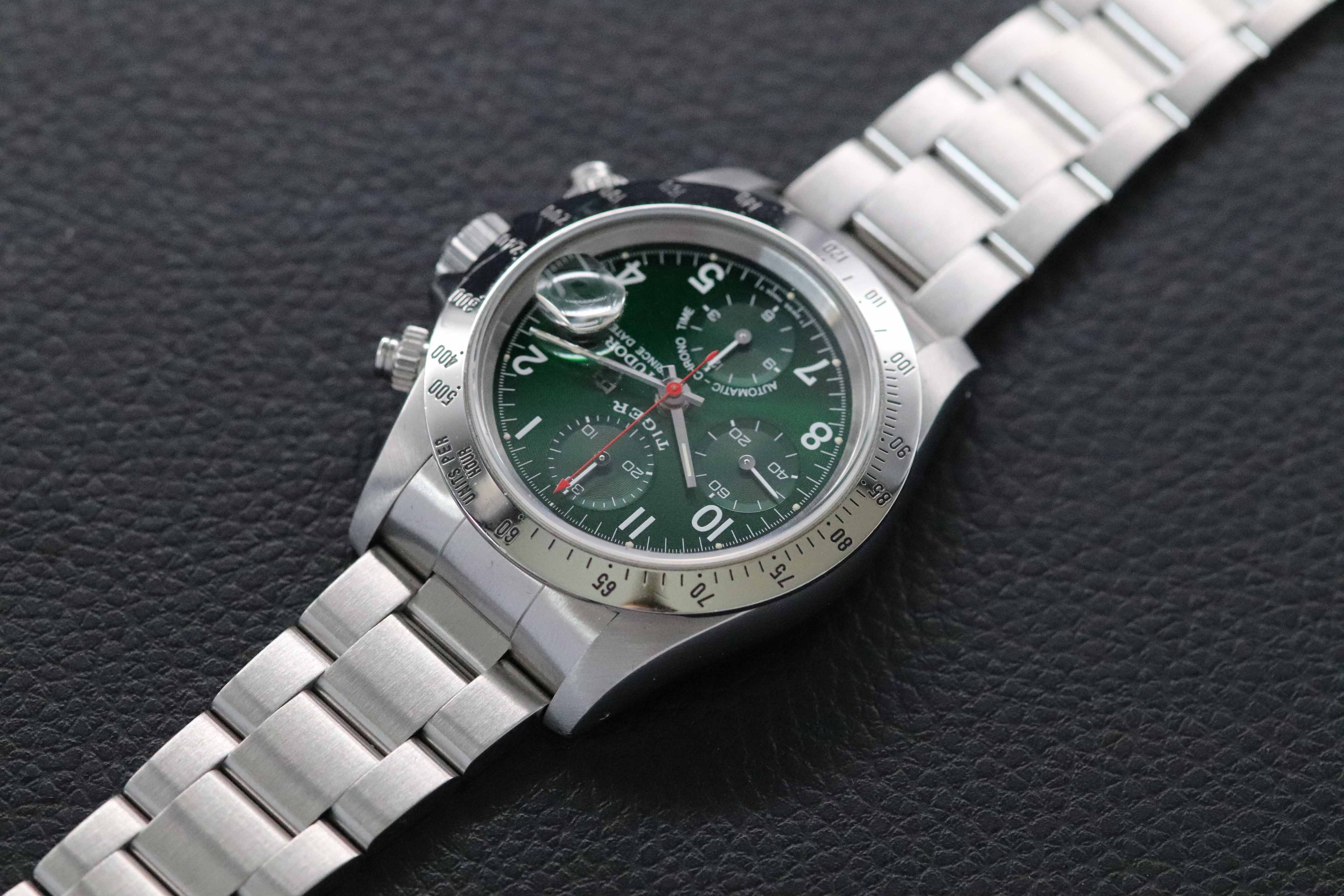 Tudor Oysterdate Small Block 79280 Esfera Verde 1999