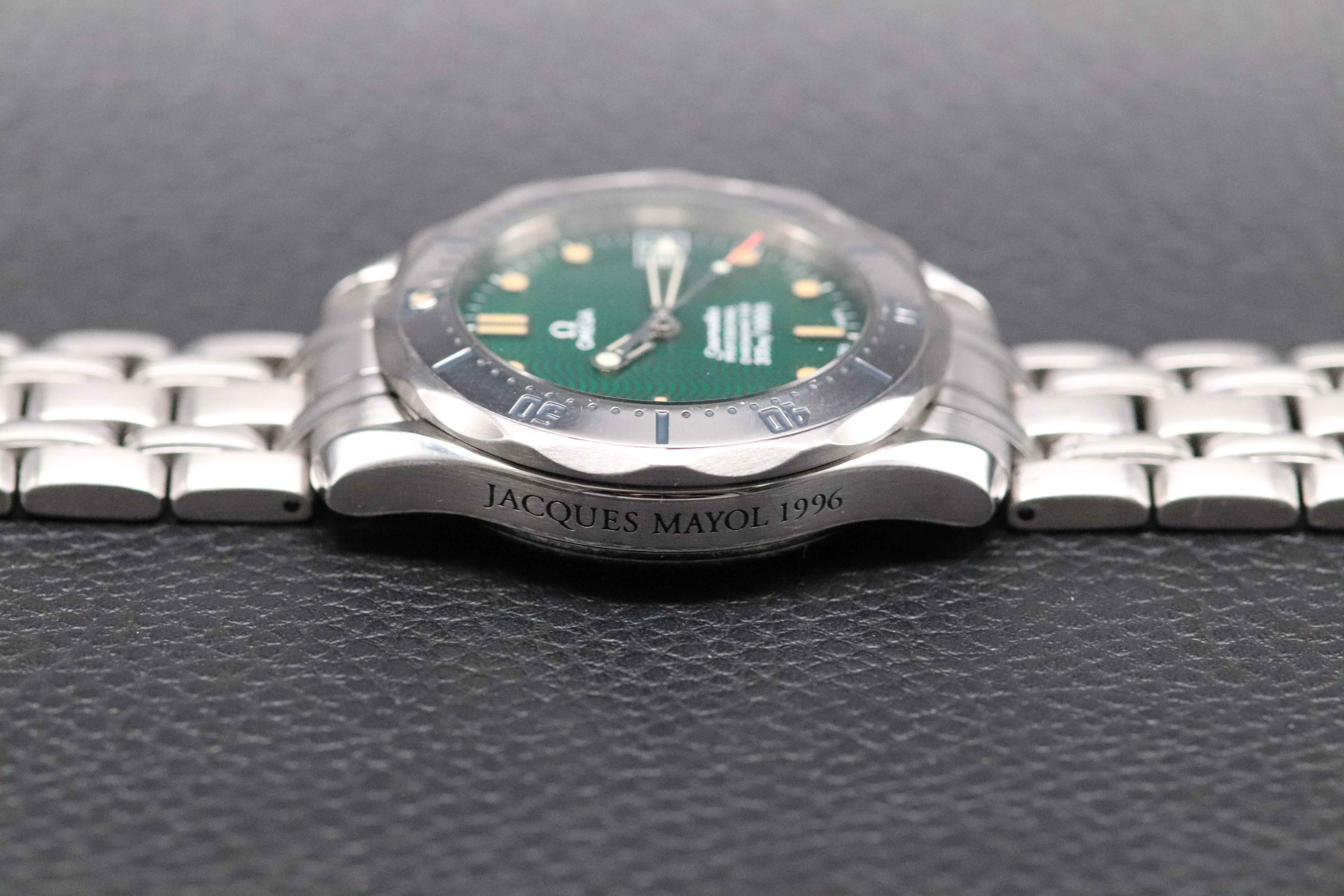 Omega Seamaster 300 2553.41 Jacques Mayol Green Fullset 1996 Box+Papers