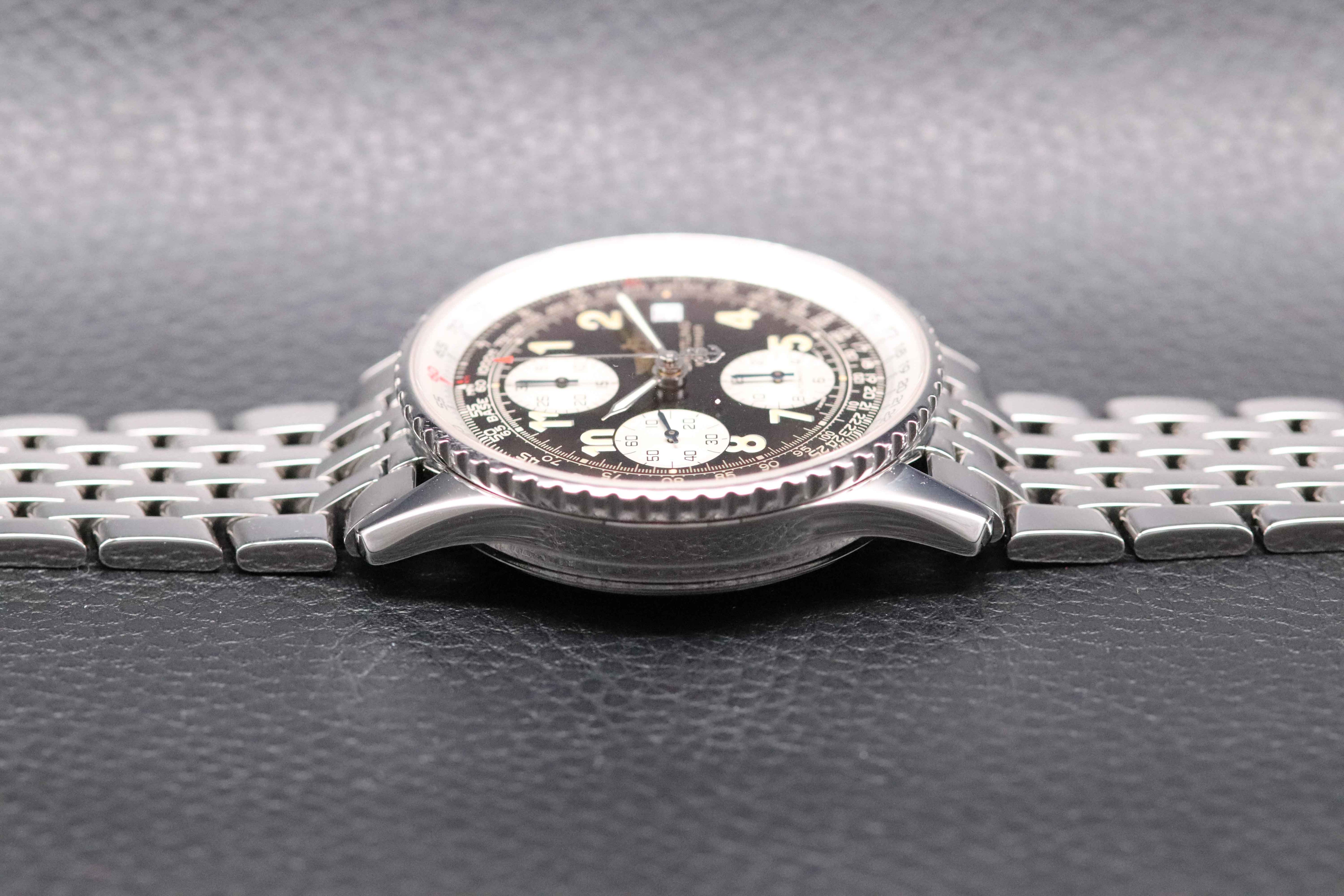 Breitling Vecchio Navitimer A13022 Cronografo Quadrante Nero Carte 1996