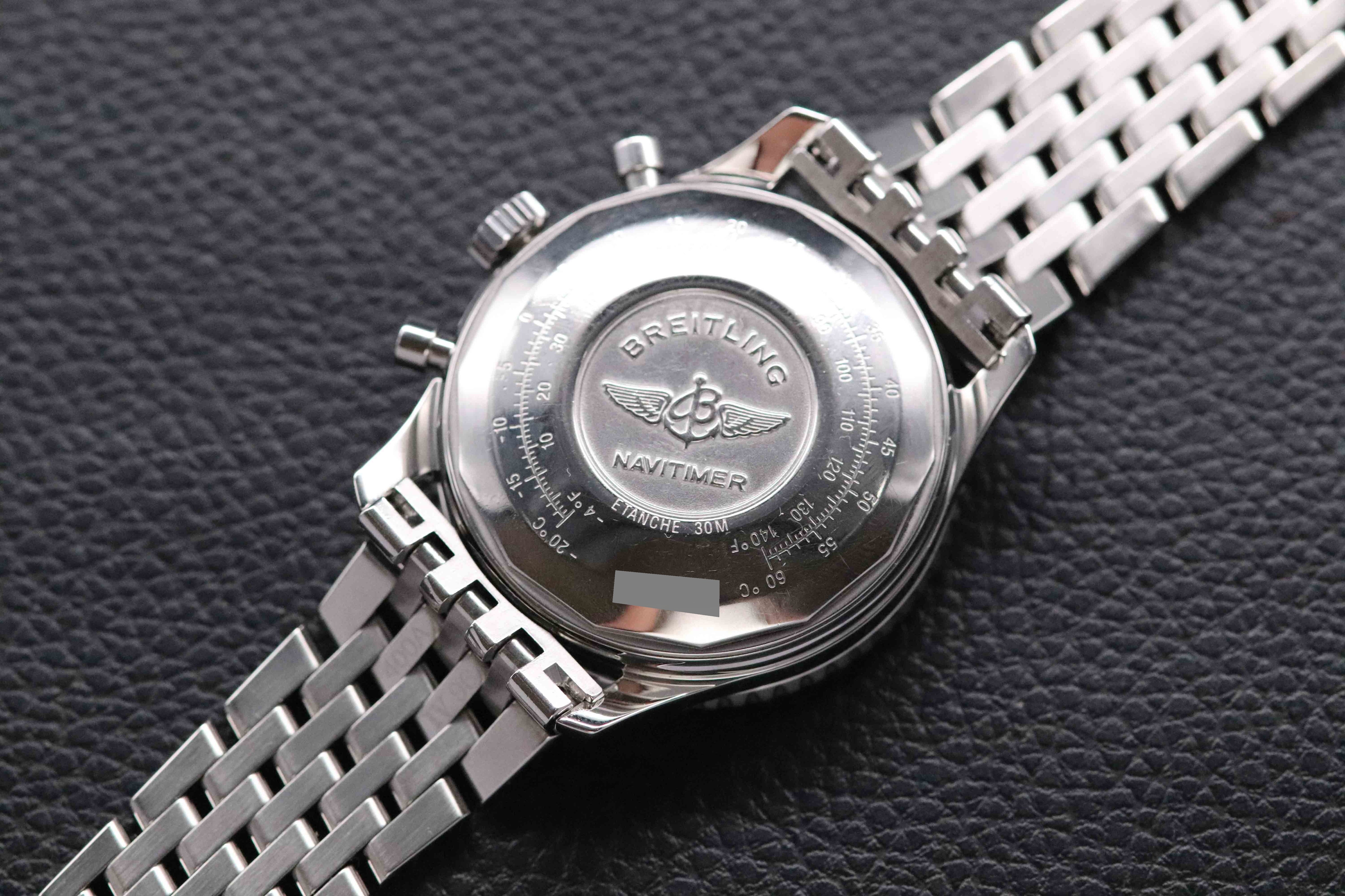 Breitling Vecchio Navitimer A13022 Cronografo Quadrante Nero Carte 1996