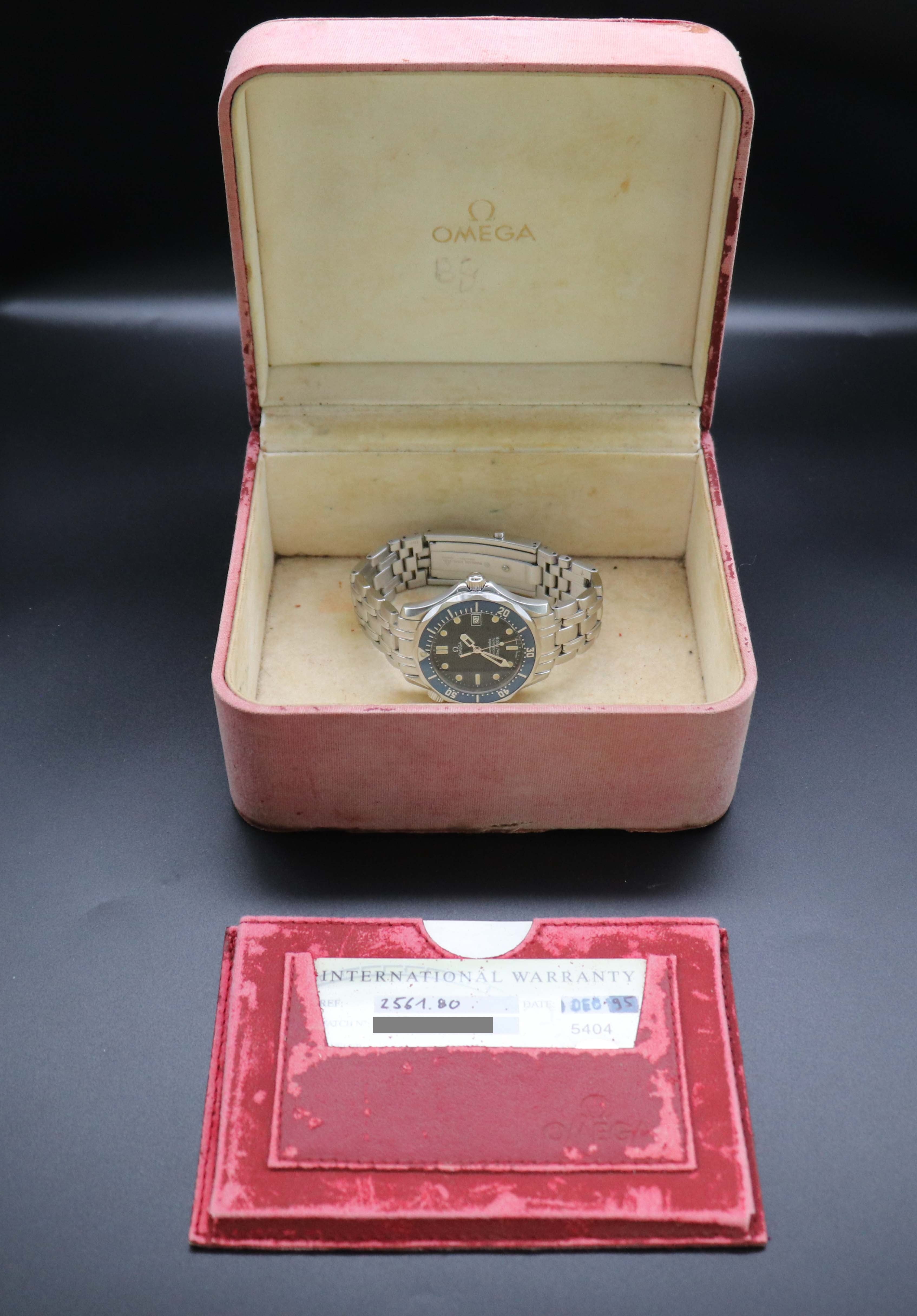 Omega Seamaster 300 2561.80 Blue Dial Fullset 1995 Box+Papers