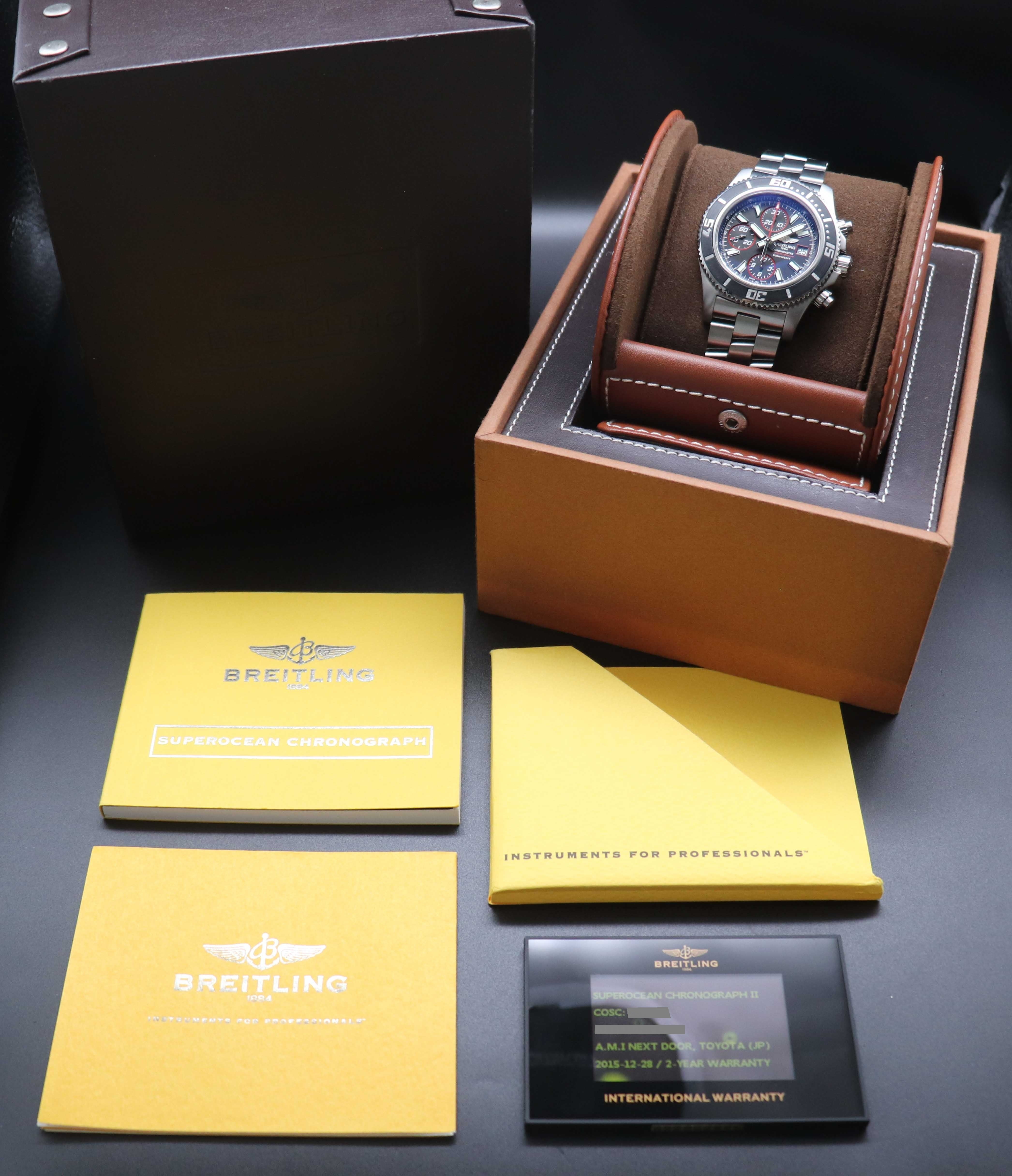 Breitling Superocean Cronógrafo II A13341, FULLSET de 2015, caja y PAPERS