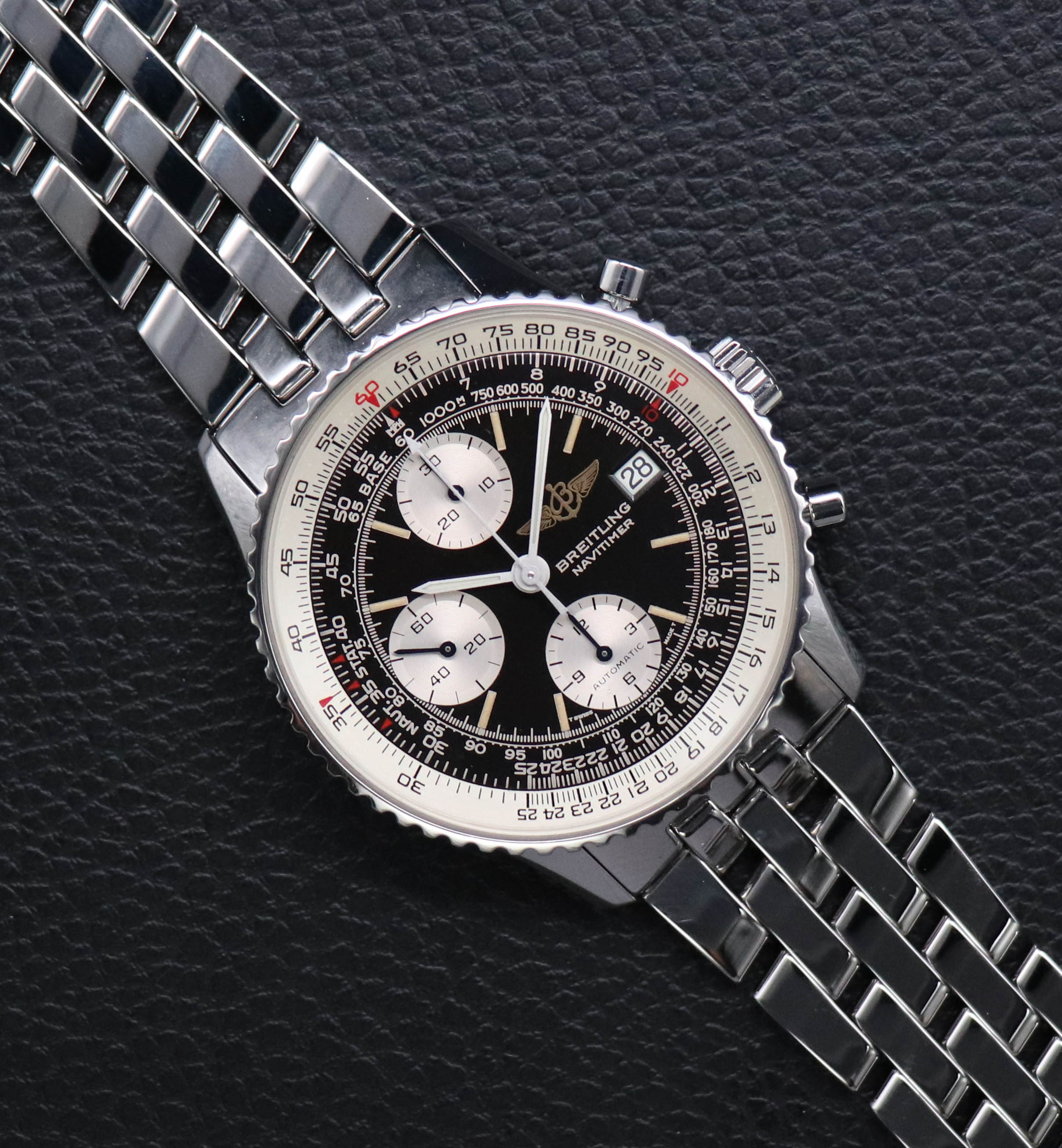 Breitling Old Navitimer A13022 Chronograph Black Dial 1999