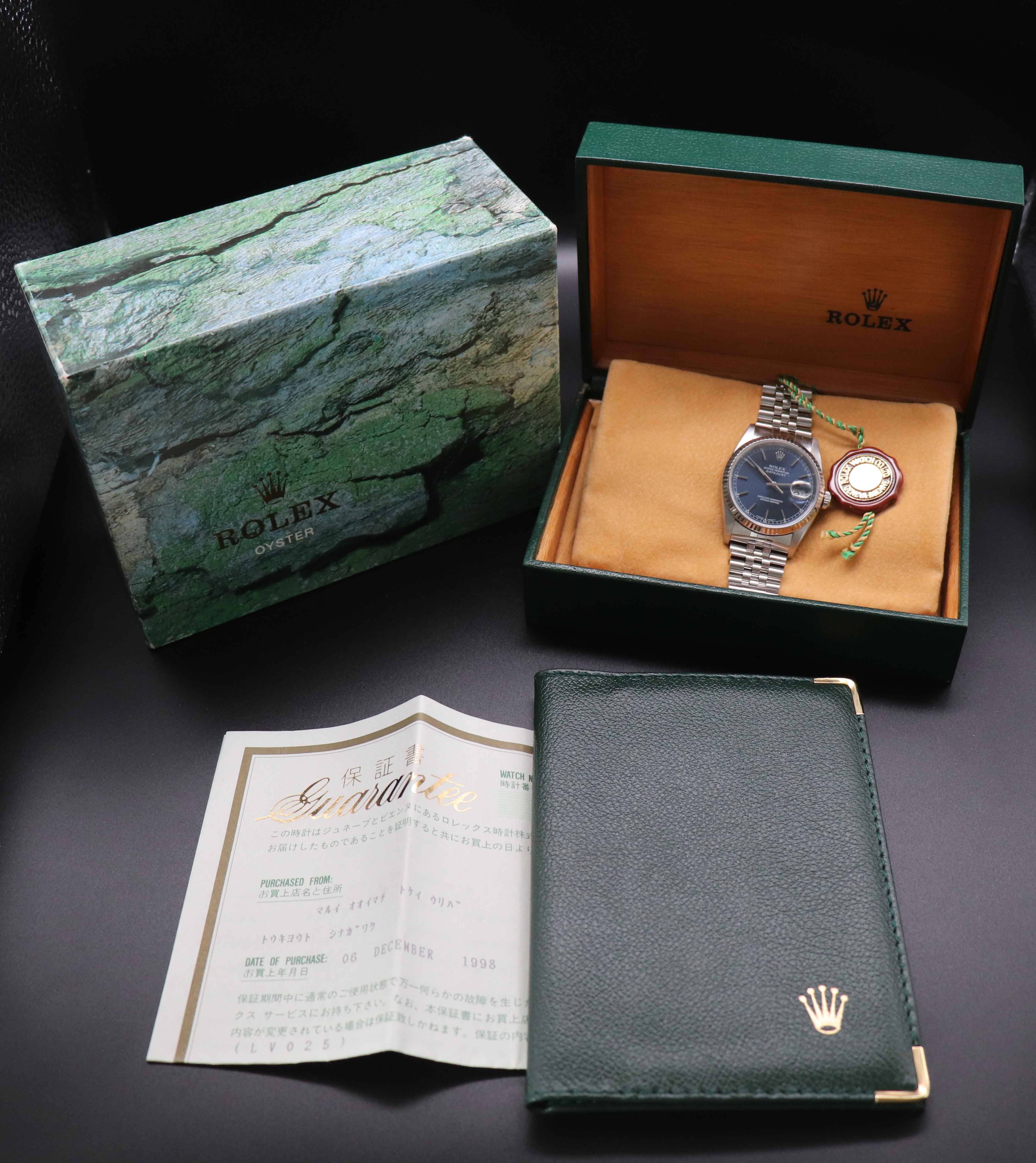 Rolex Datejust 16234 Blue Dial Fullset 1998 Box+Papers