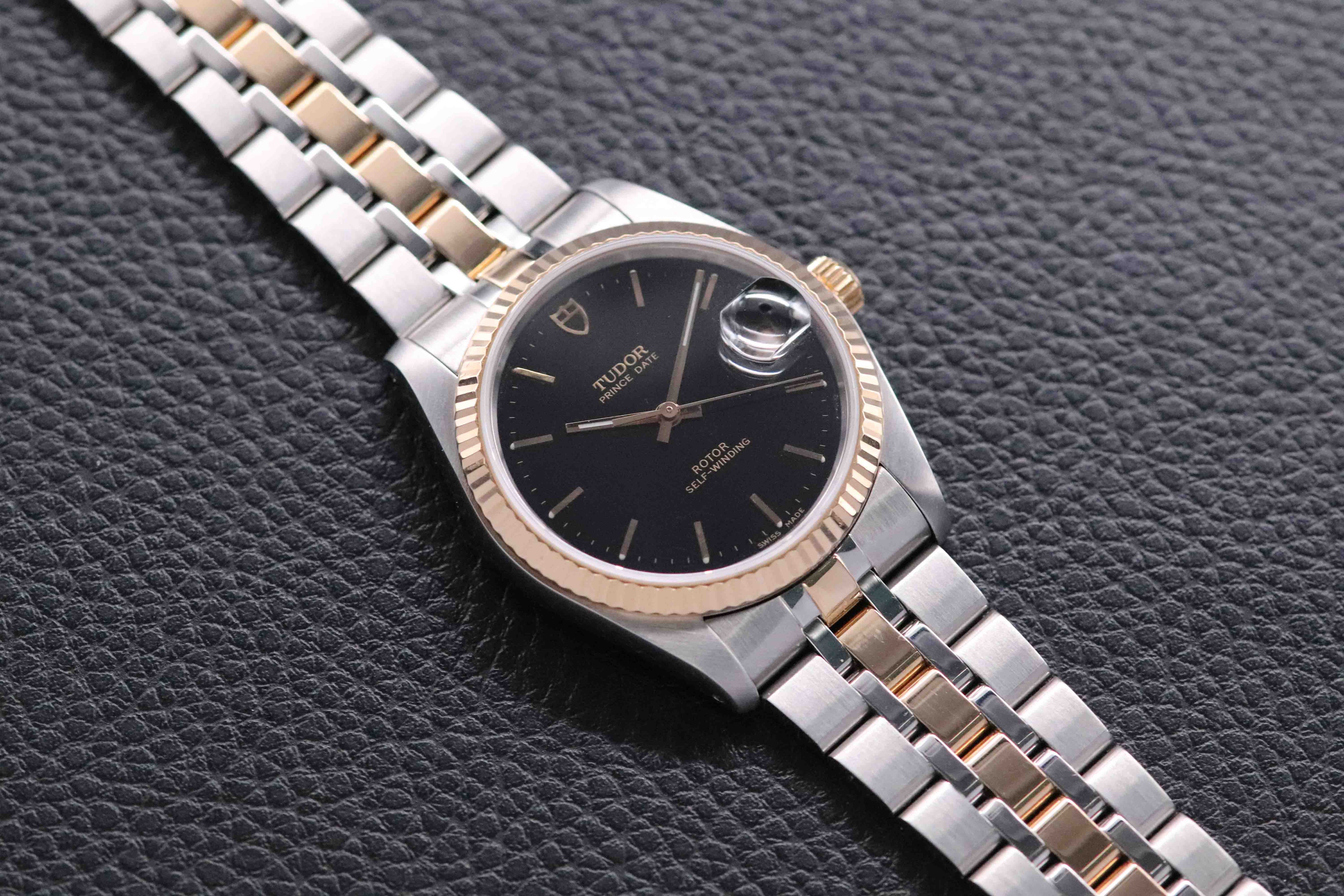Tudor Prince Date 74033 Black Dial 2004