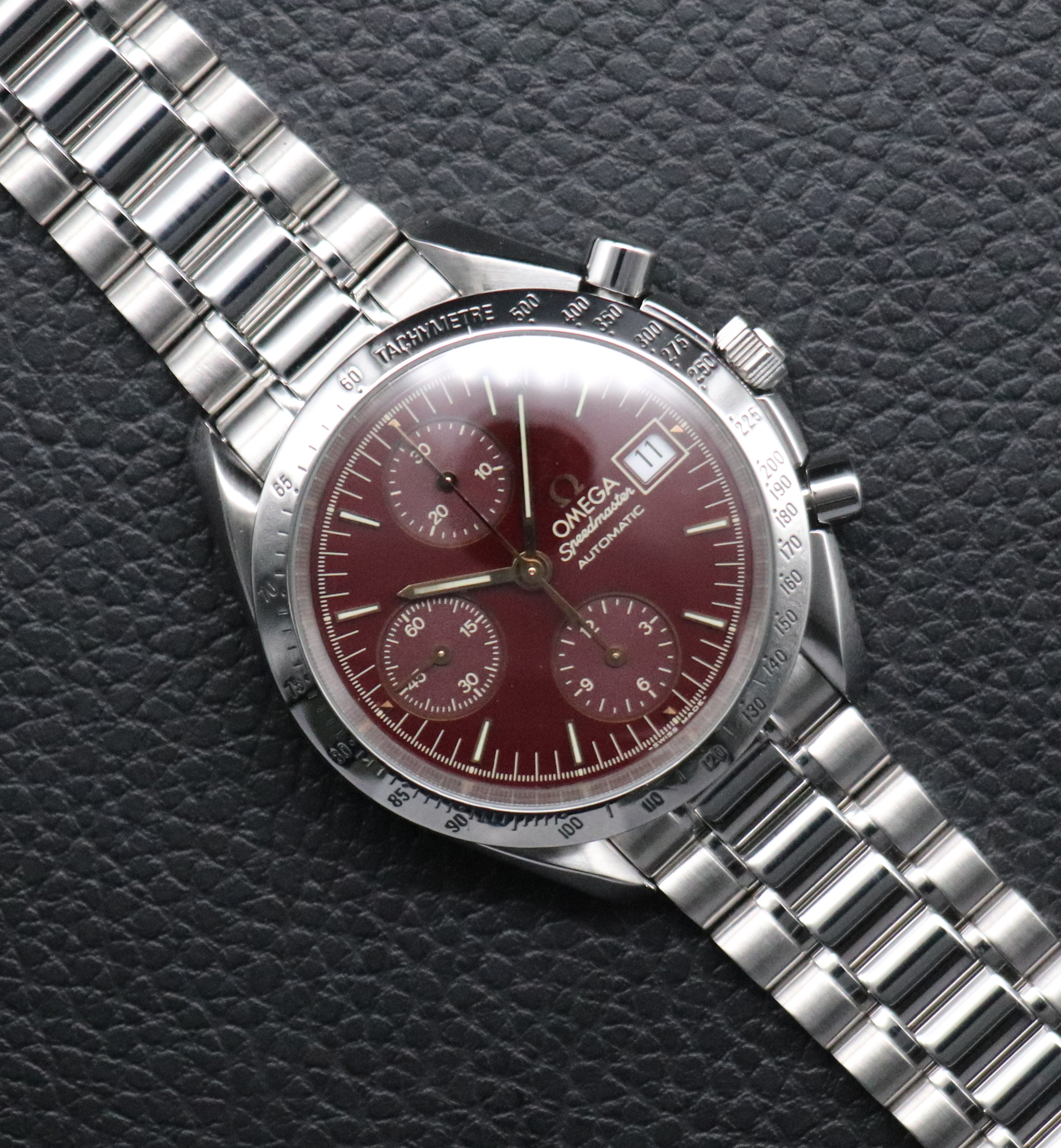 Omega Speedmaster Date 3511.61 Red Dial Fullset 1991 Box+Papers