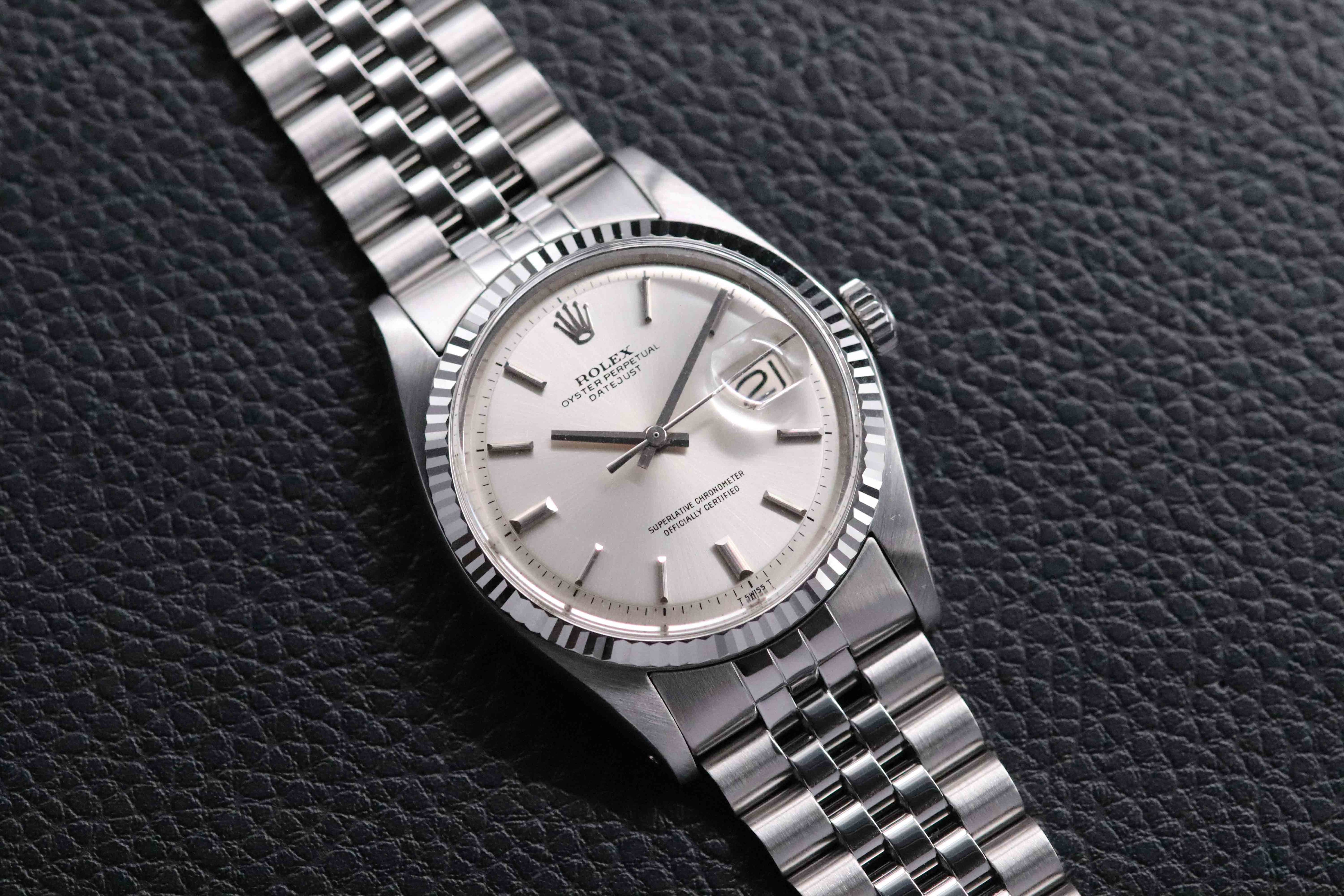 Rolex Datejust 1601 Silver 1972 No Lume Dial