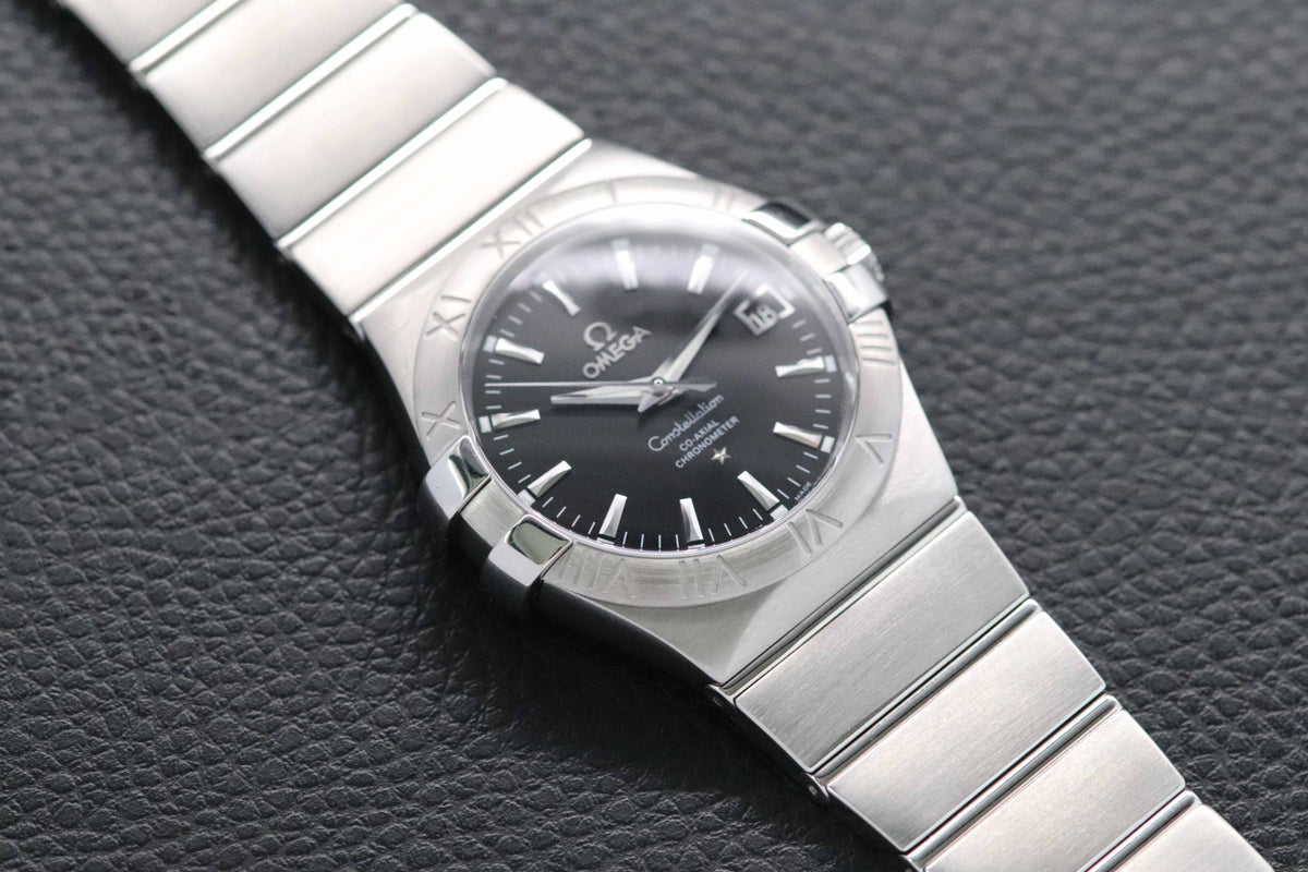 Omega Constellation 123.10.35.20.01.001 Black Dial 2017 Papers