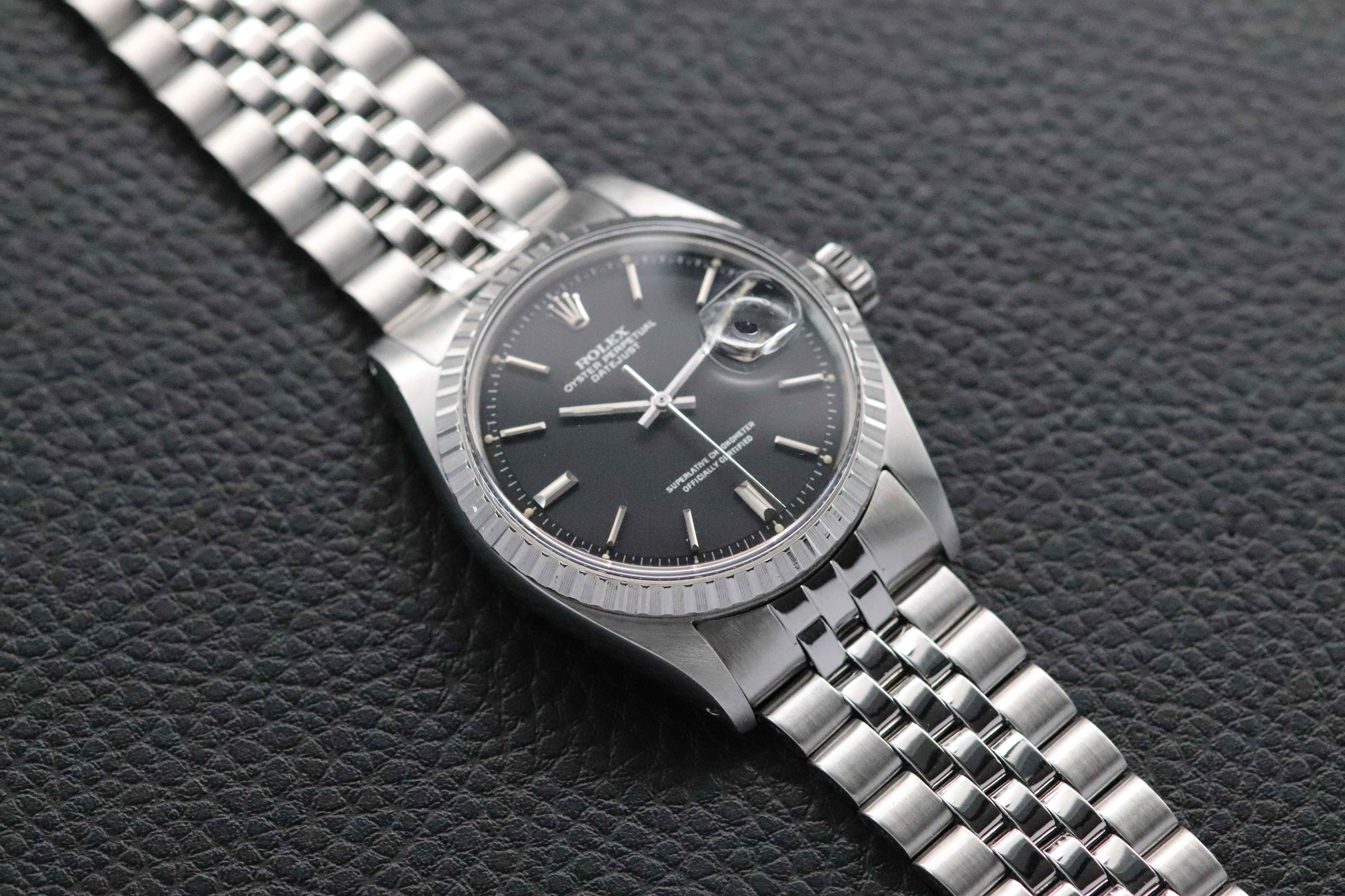 Rolex Datejust 1603 Black Dial Fullset 1968 Box+Papers