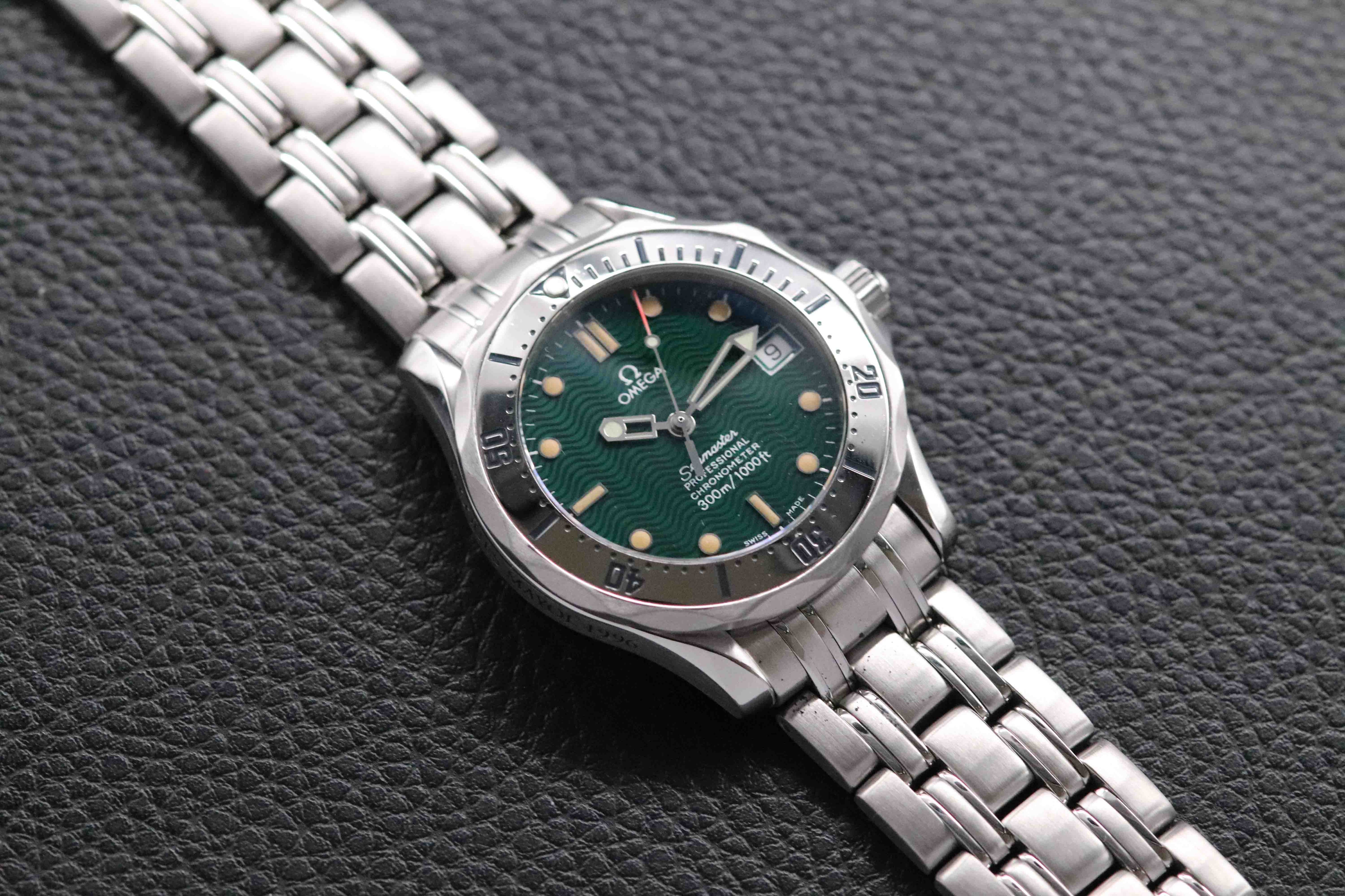 Omega Seamaster 300 2553.41 Jacques Mayol Green Fullset 1996 Box+Papers