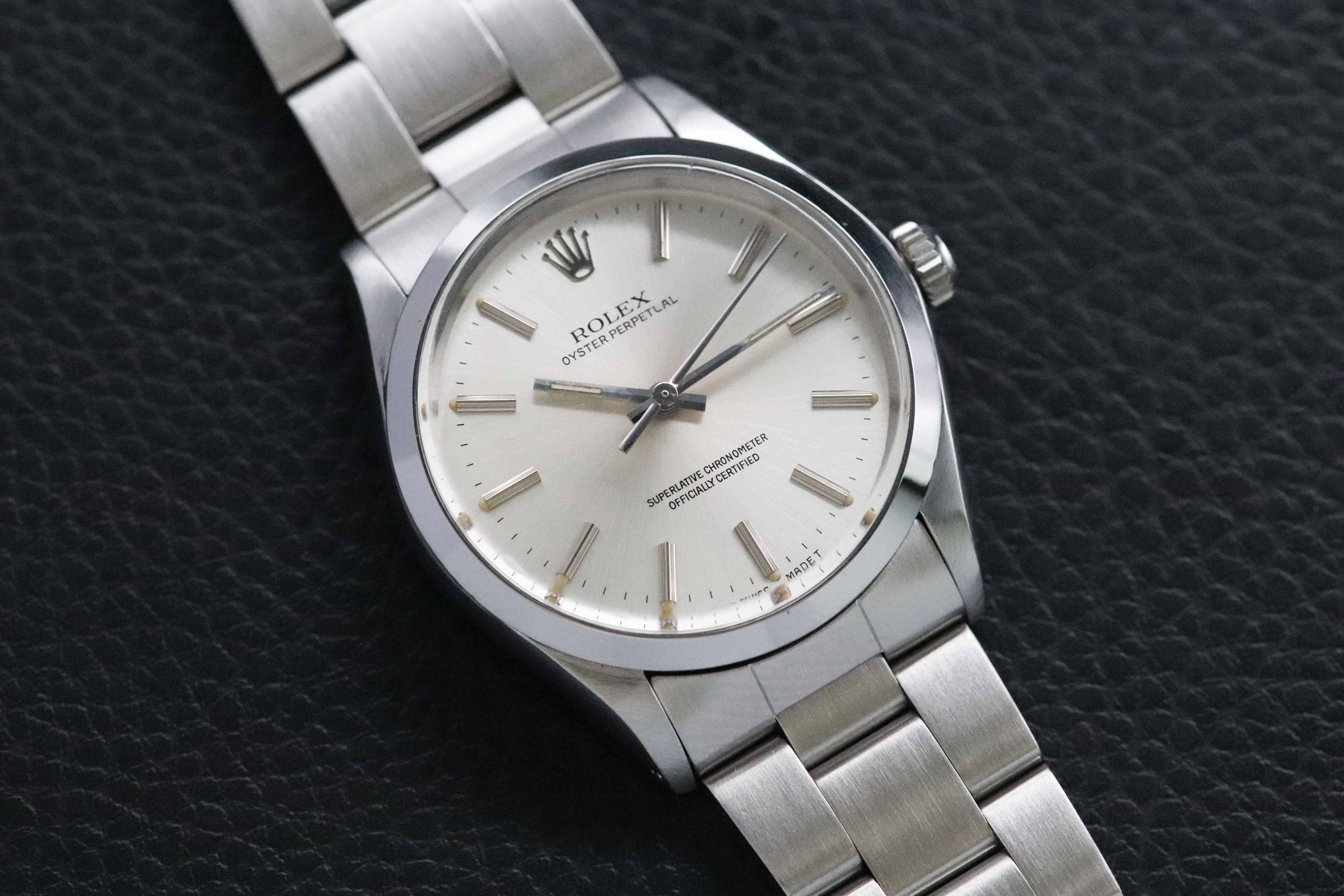 Rolex Oyster Perpetual 1002 Silver Dial 1986