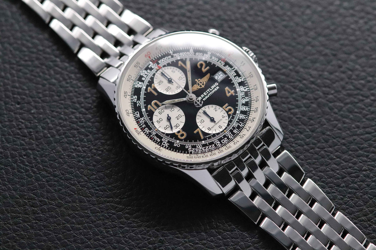 Breitling Old Navitimer II A13022.1 Black Dial 1996 Box